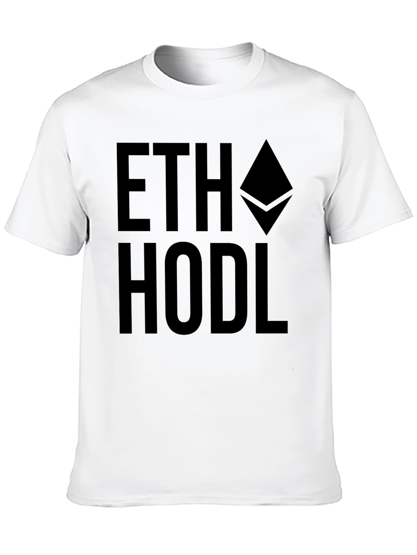 ETH HODL Black T-Shirt - Crypto Investor Apparel