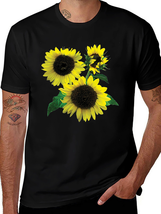 Sunflower Graphic Tee - Stylish Black T-Shirt