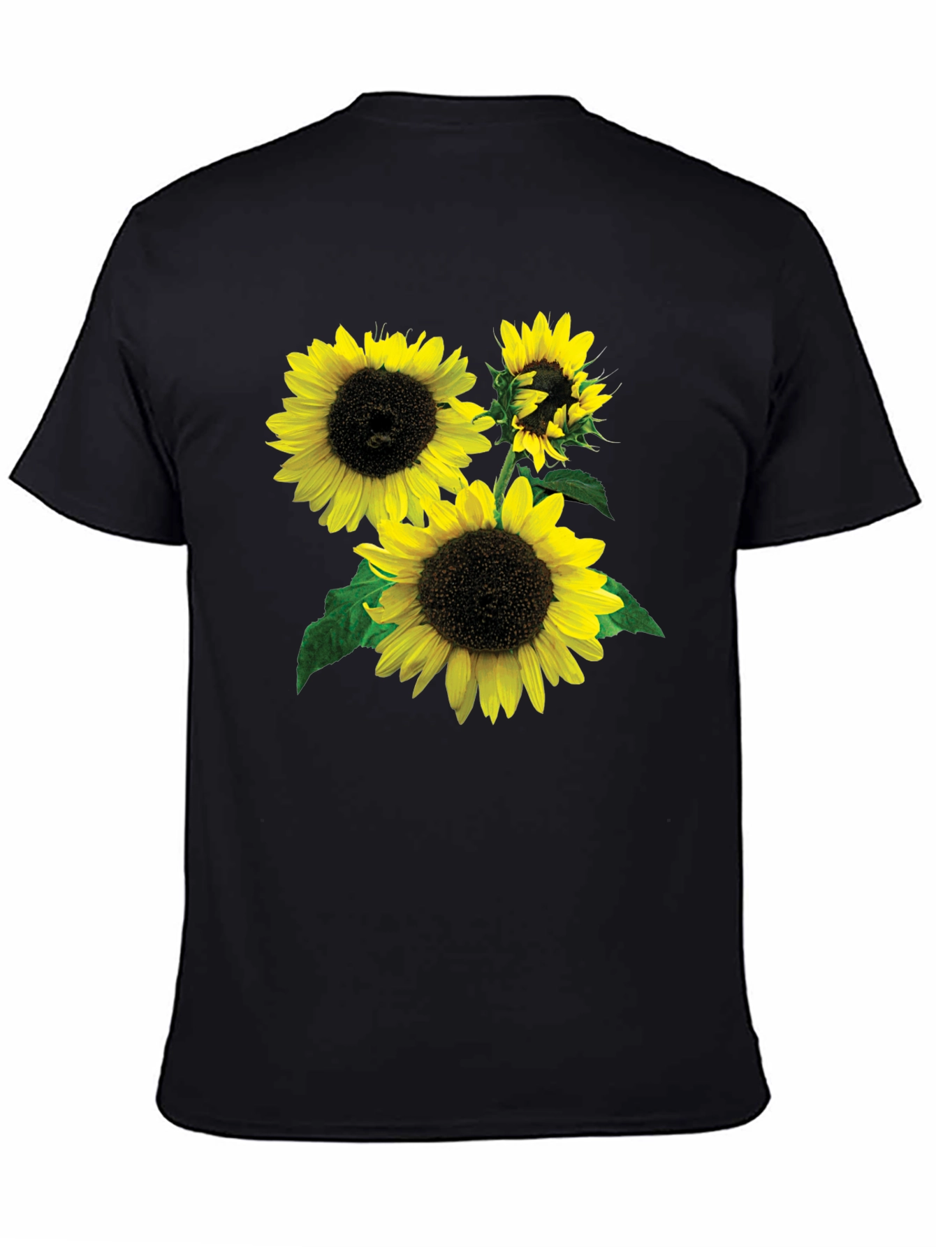 Sunflower Graphic Tee - Stylish Black T-Shirt