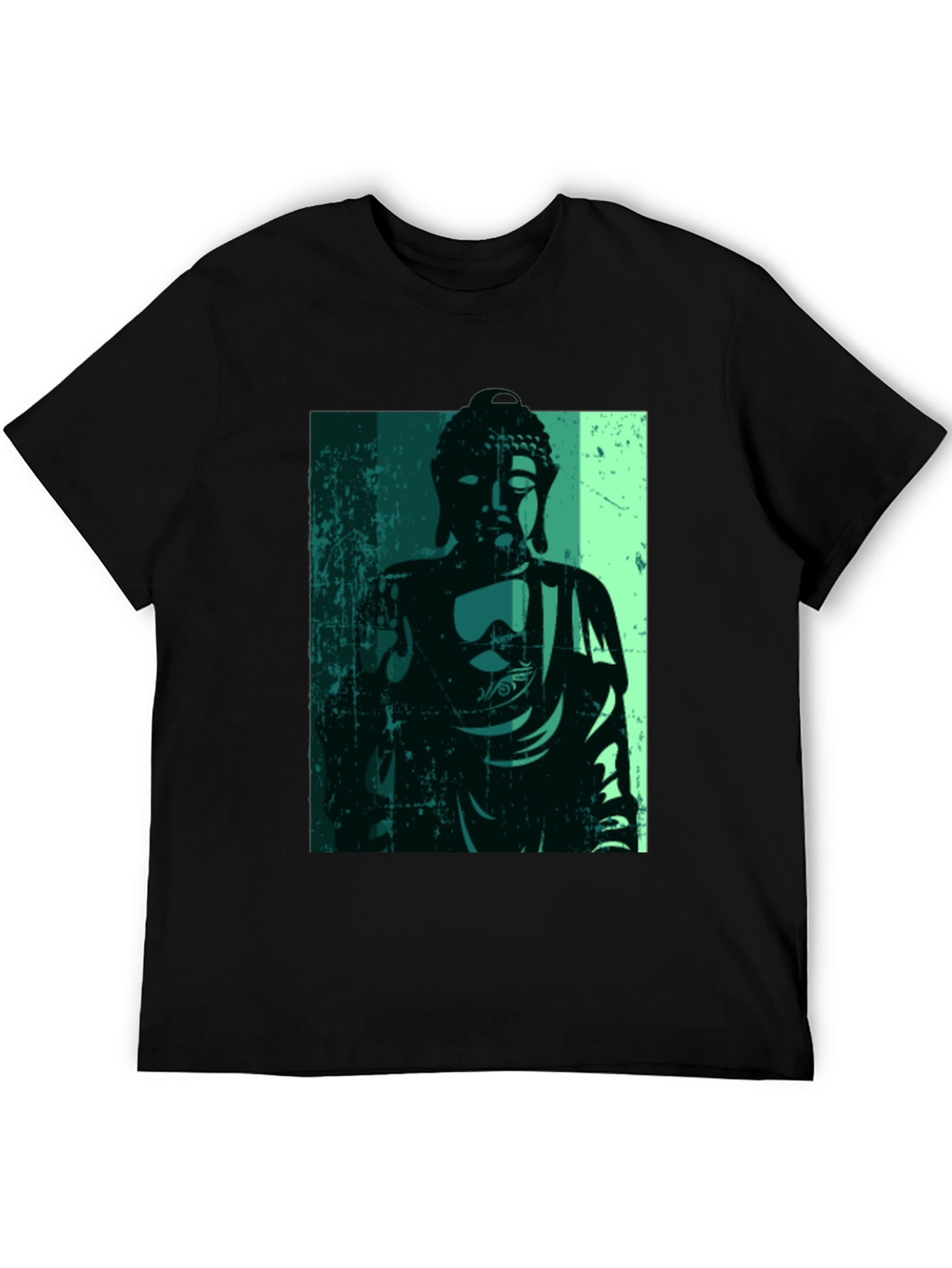 Buddha Graphic Print Black T-Shirt