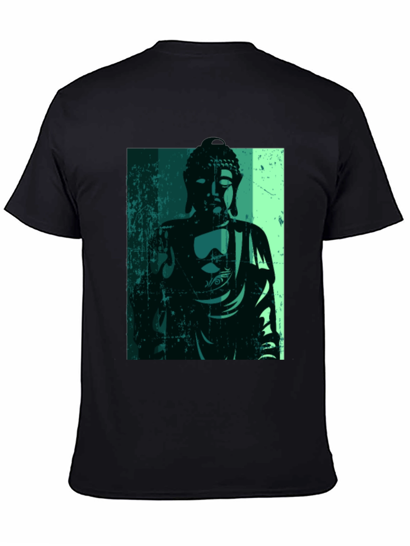 Buddha Graphic Print Black T-Shirt