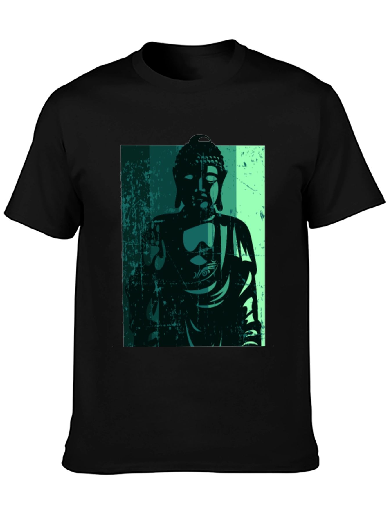 Buddha Graphic Print Black T-Shirt