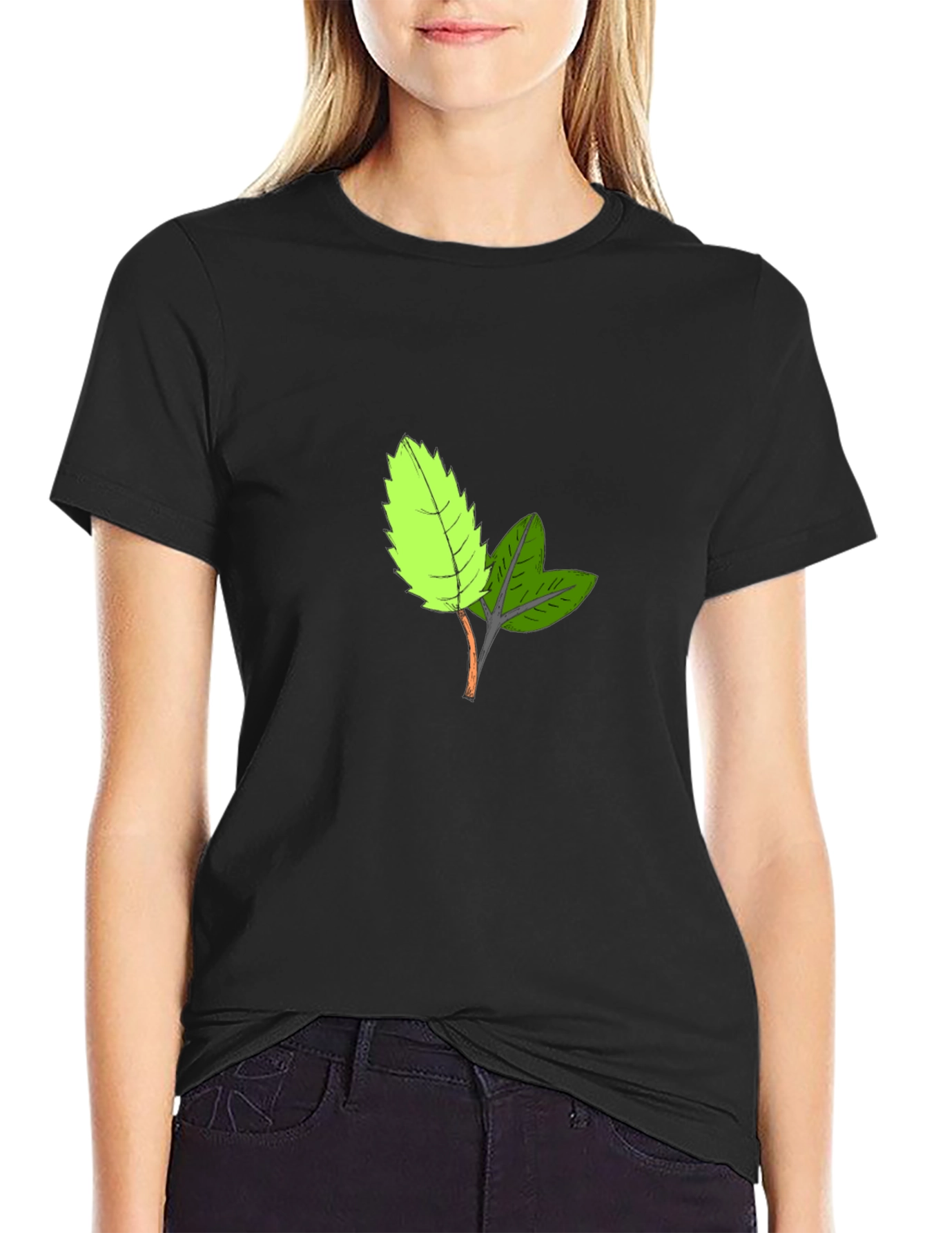 Leaf Print Tee - Casual Comfort Style
