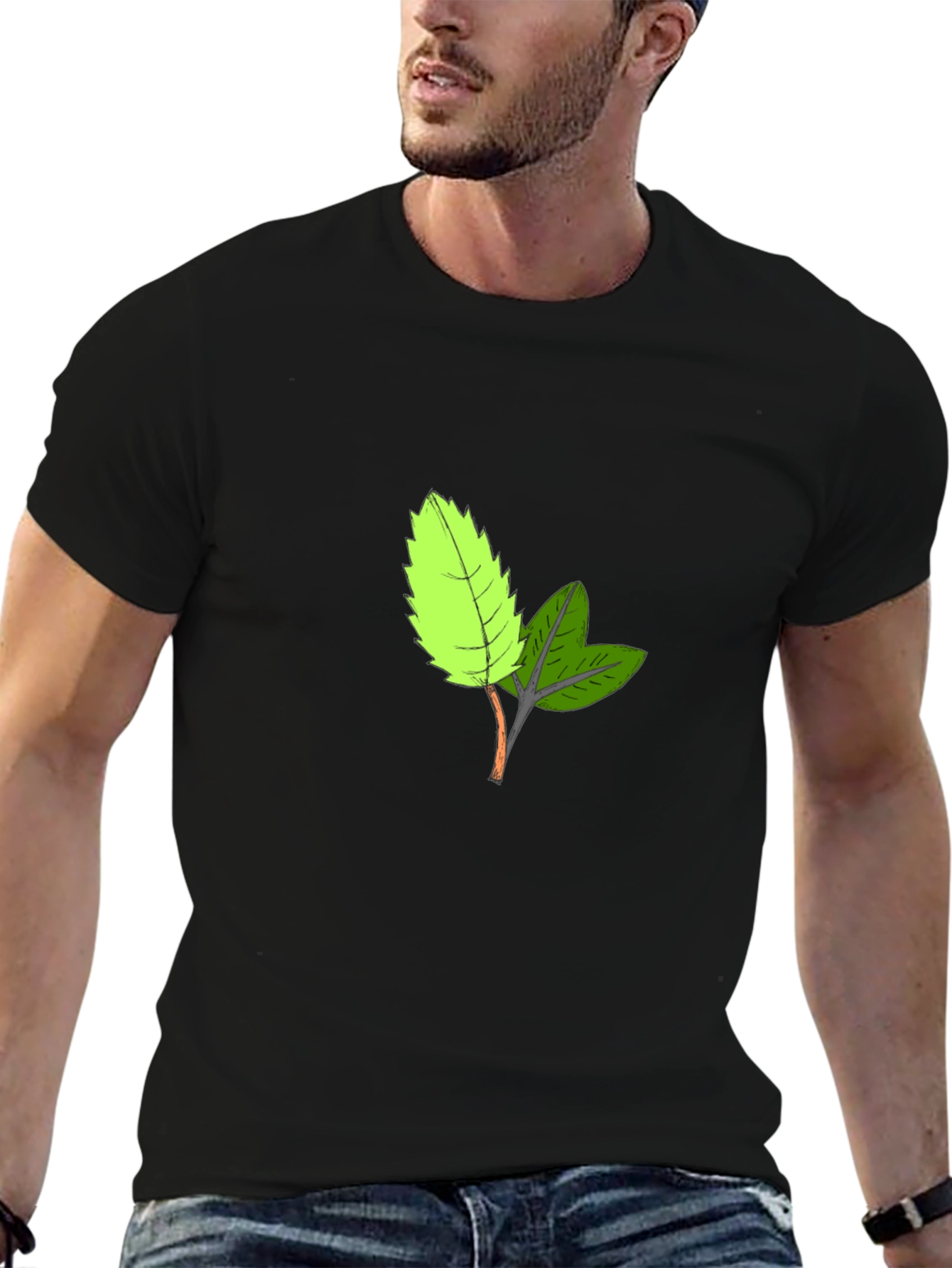 Leaf Print Tee - Casual Comfort Style