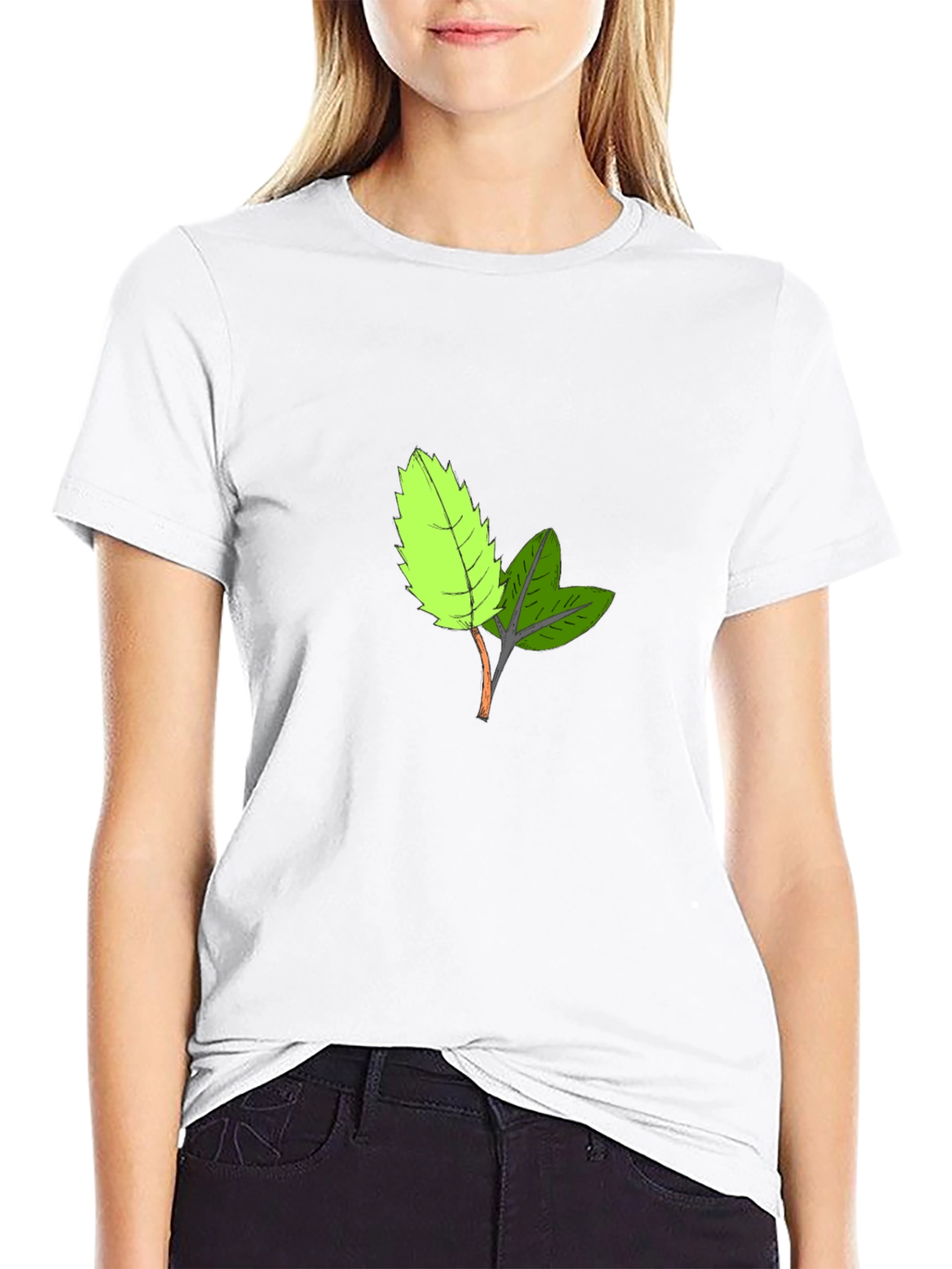 Leaf Print Tee - Casual Comfort Style