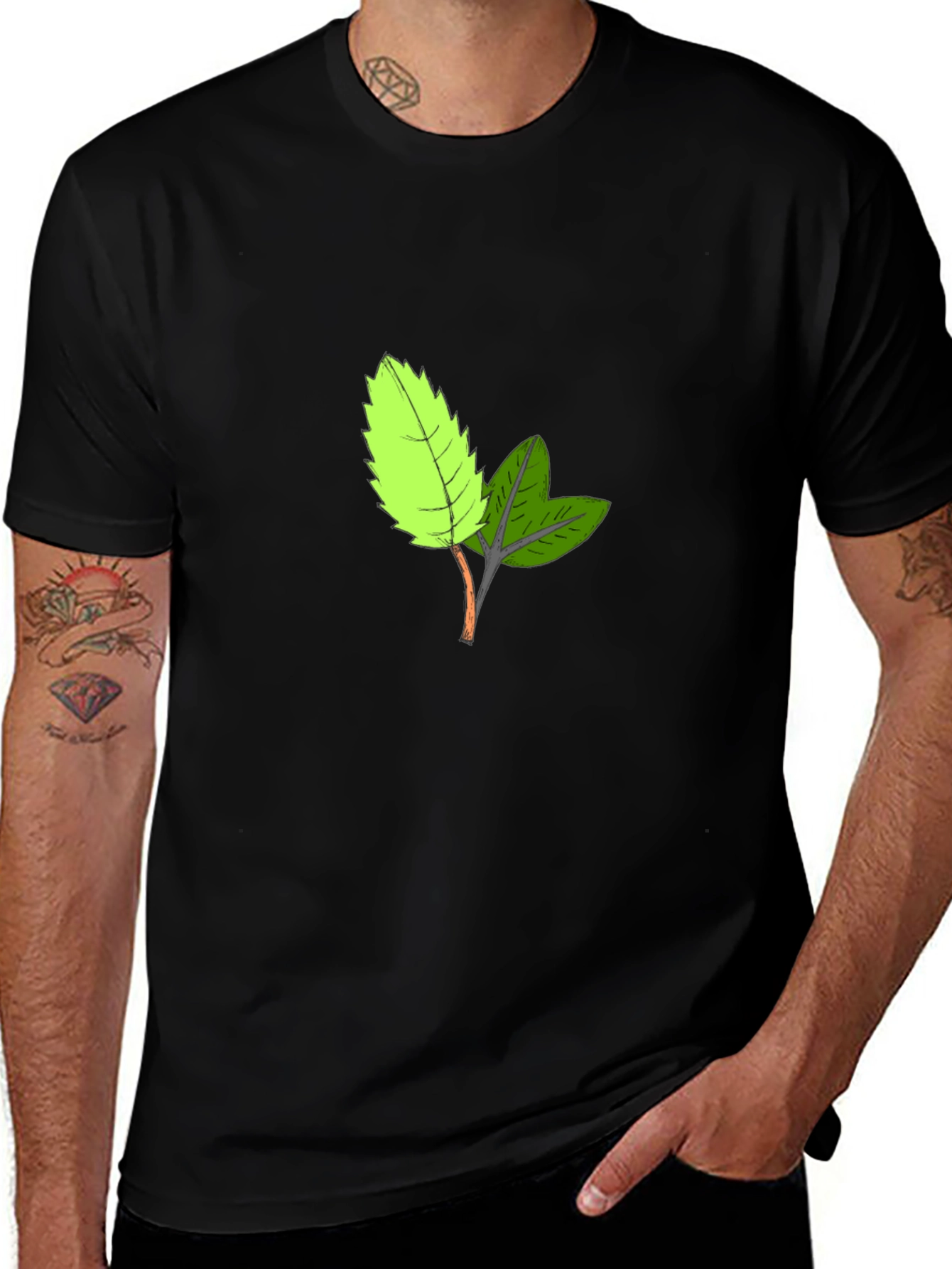 Leaf Print Tee - Casual Comfort Style