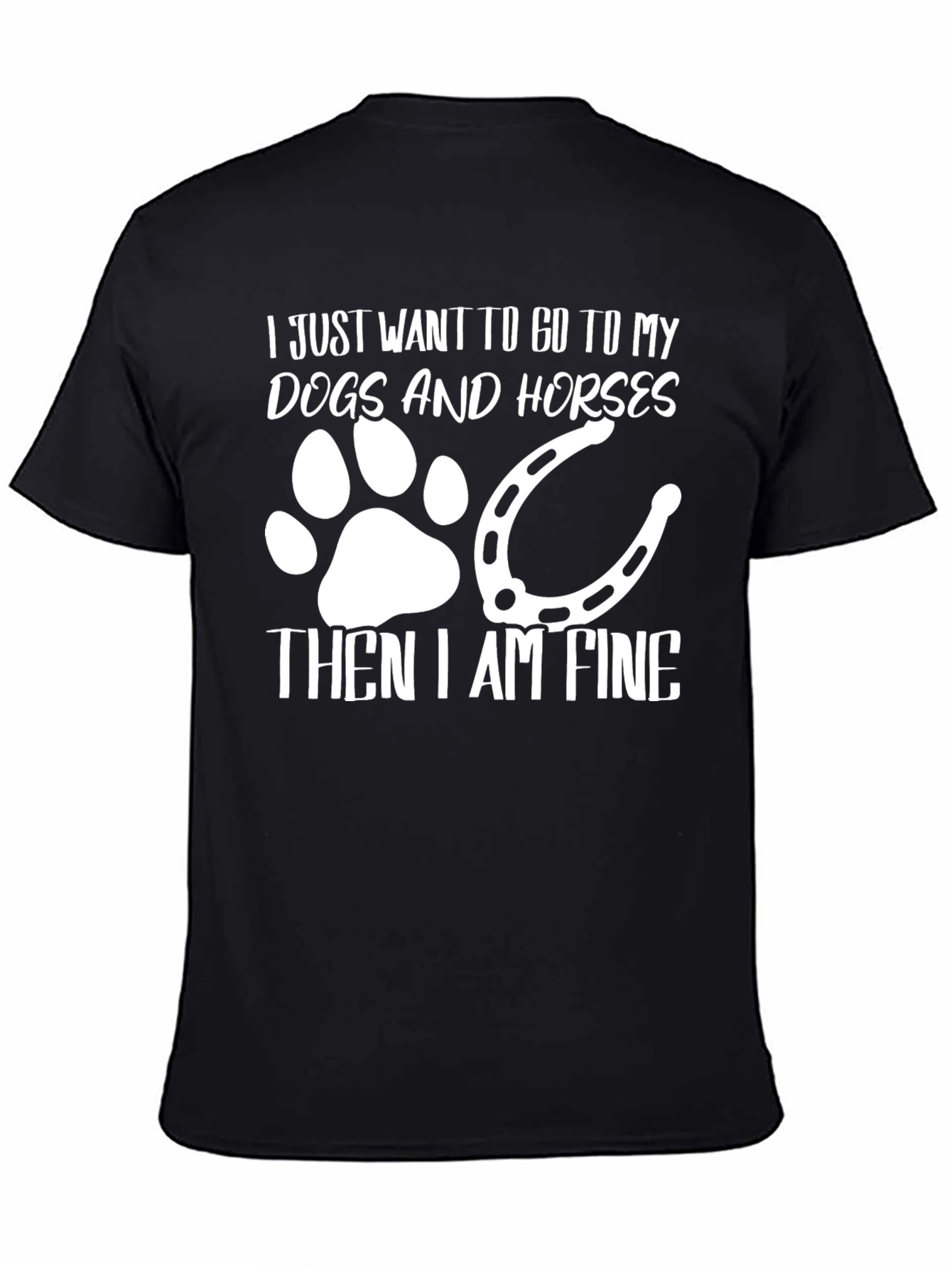 Dogs and Horses T-Shirt Fine Design