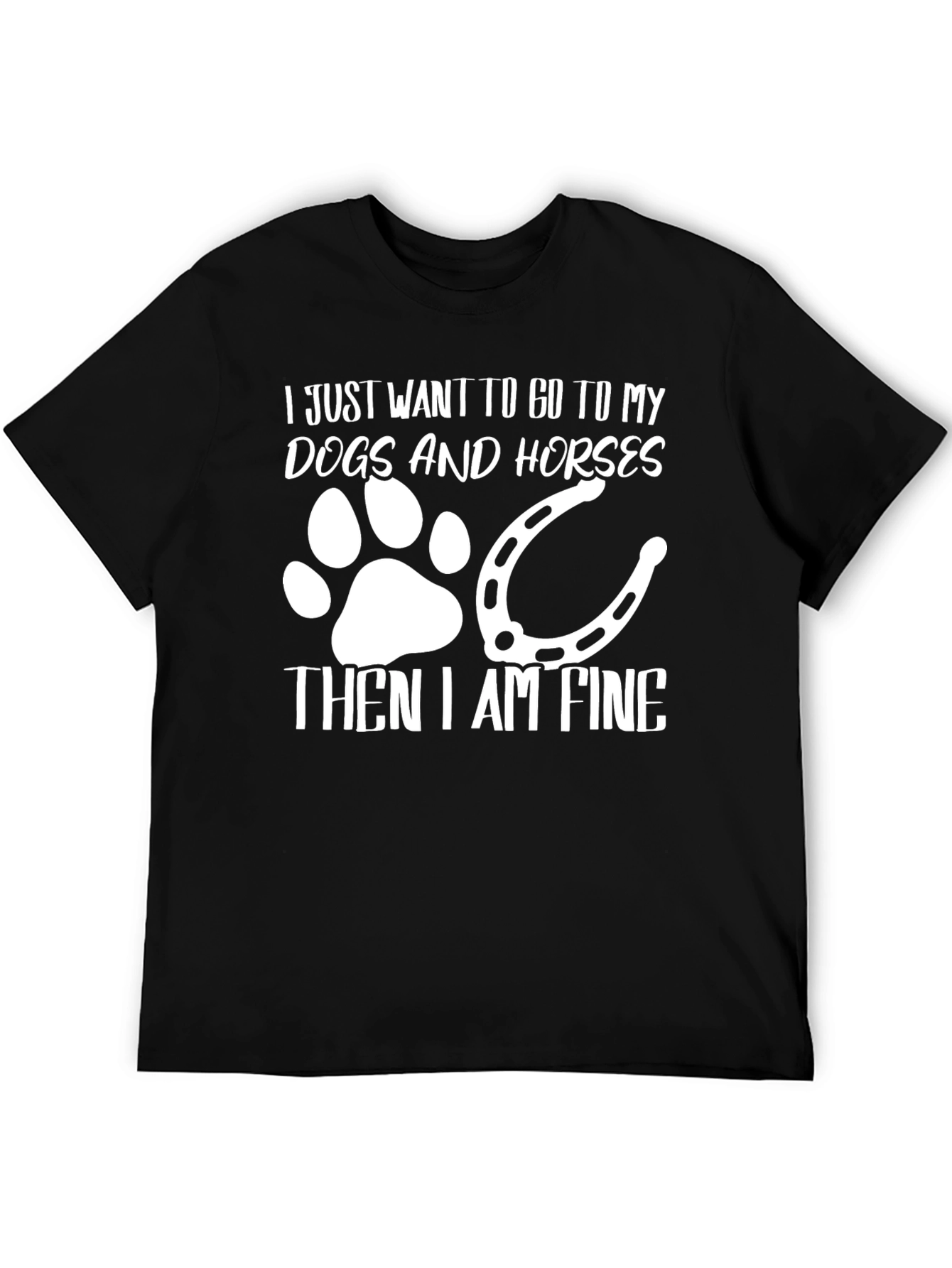 Dogs and Horses T-Shirt Fine Design