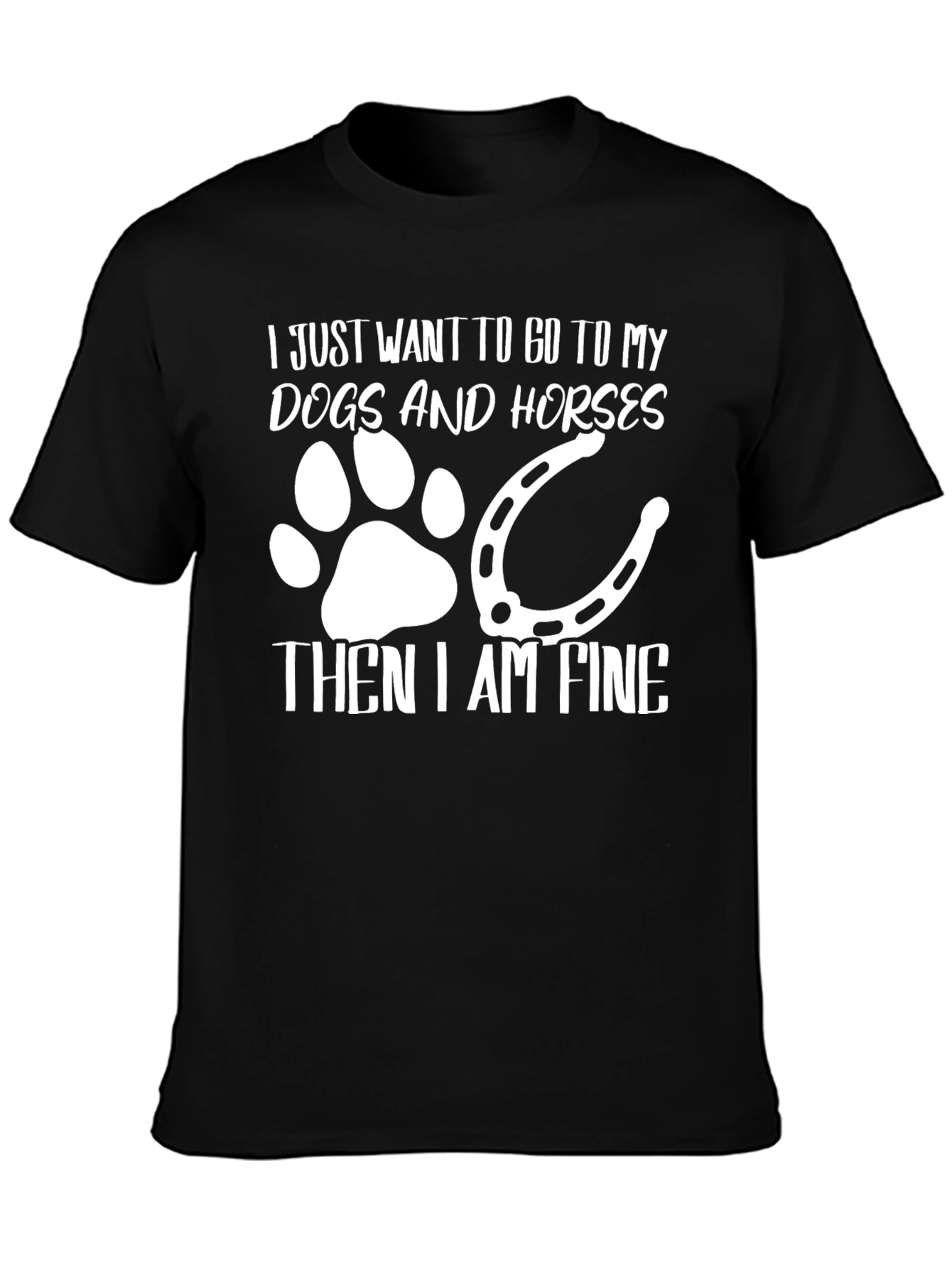 Dogs and Horses T-Shirt Fine Design