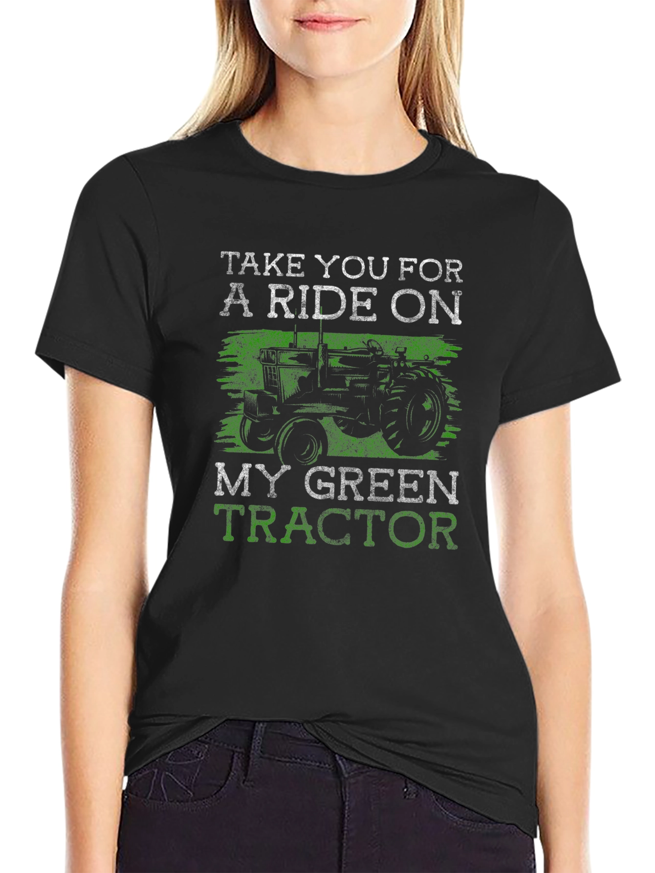 Green Tractor Ride Graphic Tee