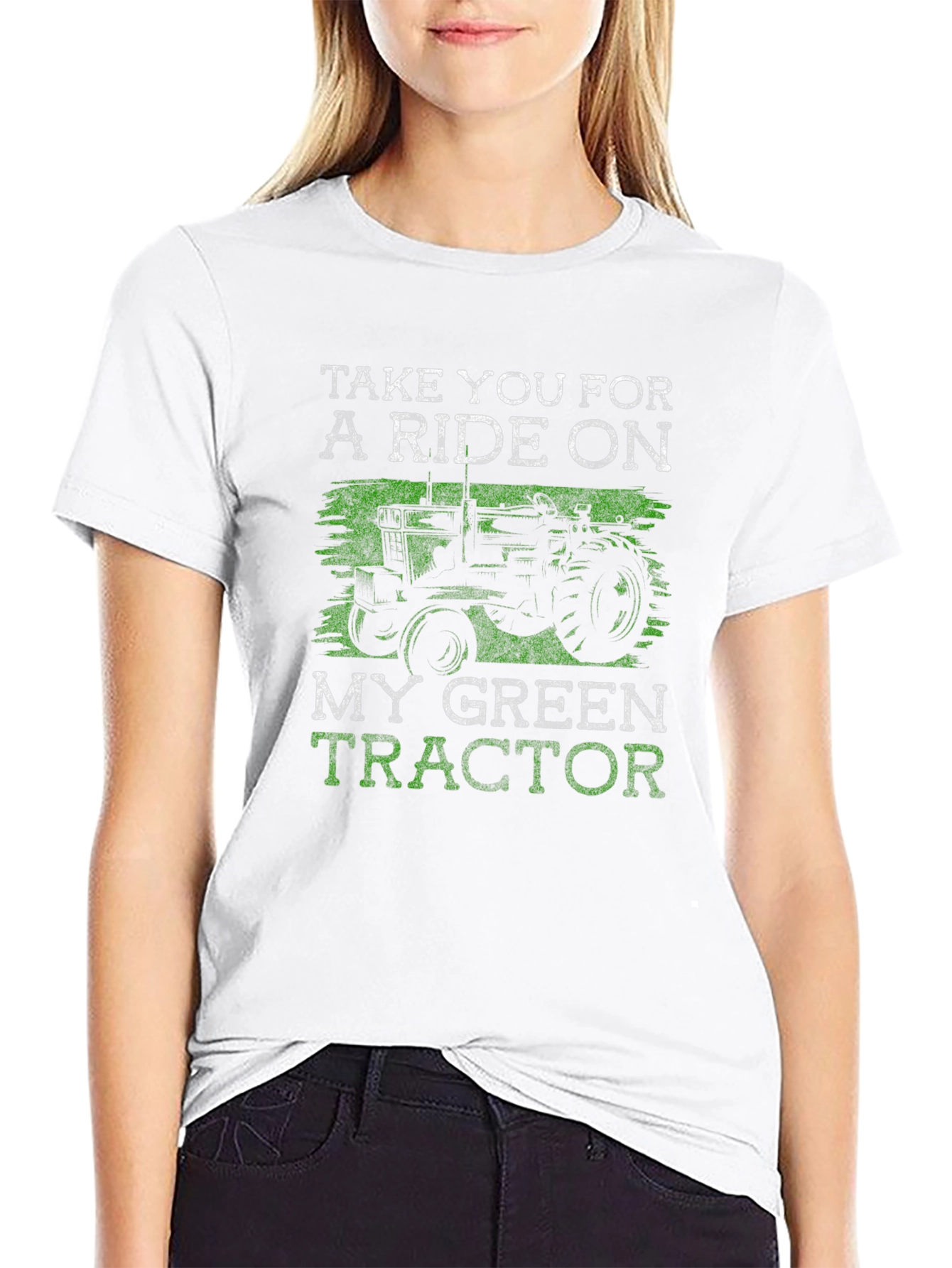 Green Tractor Ride Graphic Tee