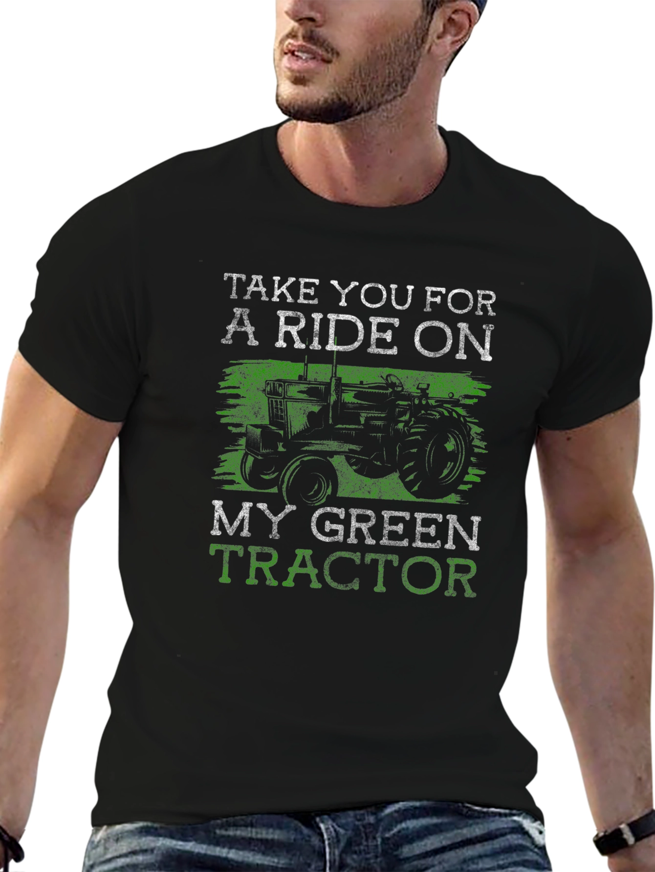 Green Tractor Ride Graphic Tee