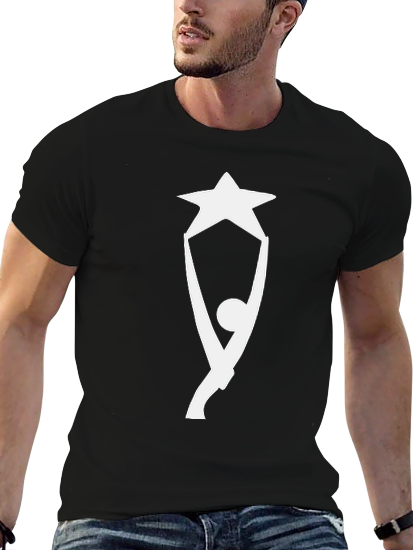 Star Trophy Graphic Black T-Shirt