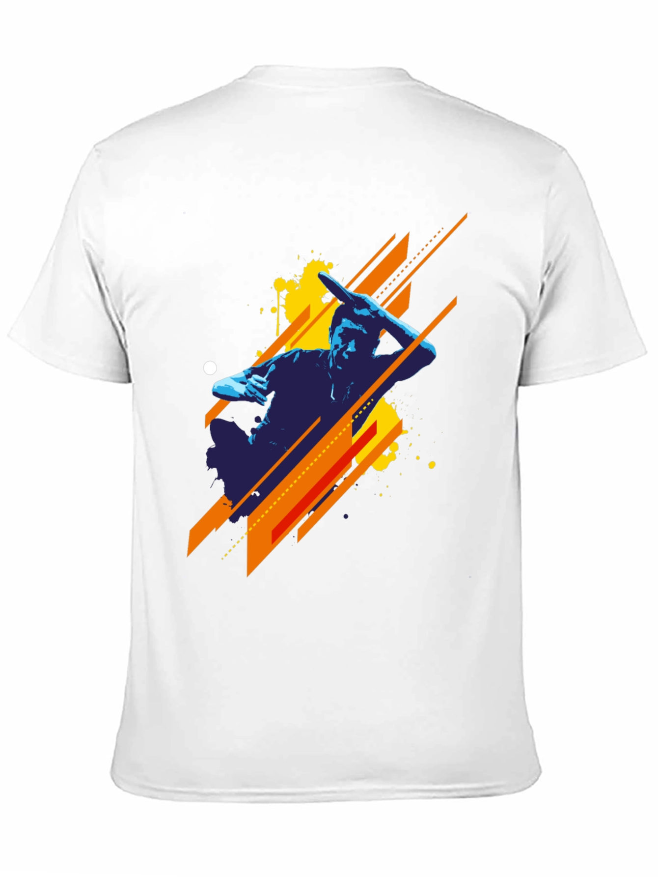 Abstract Graphic Print Black Tee