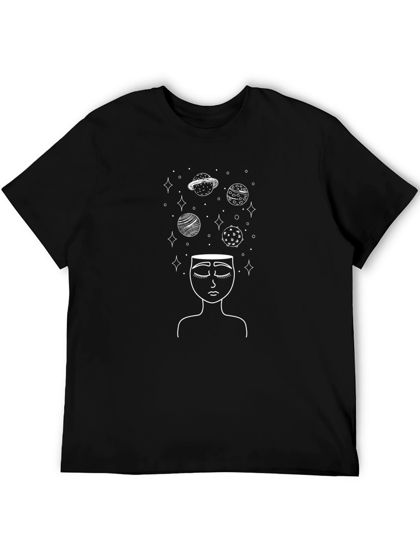 Space Mind T-Shirt - Black Graphic Tee