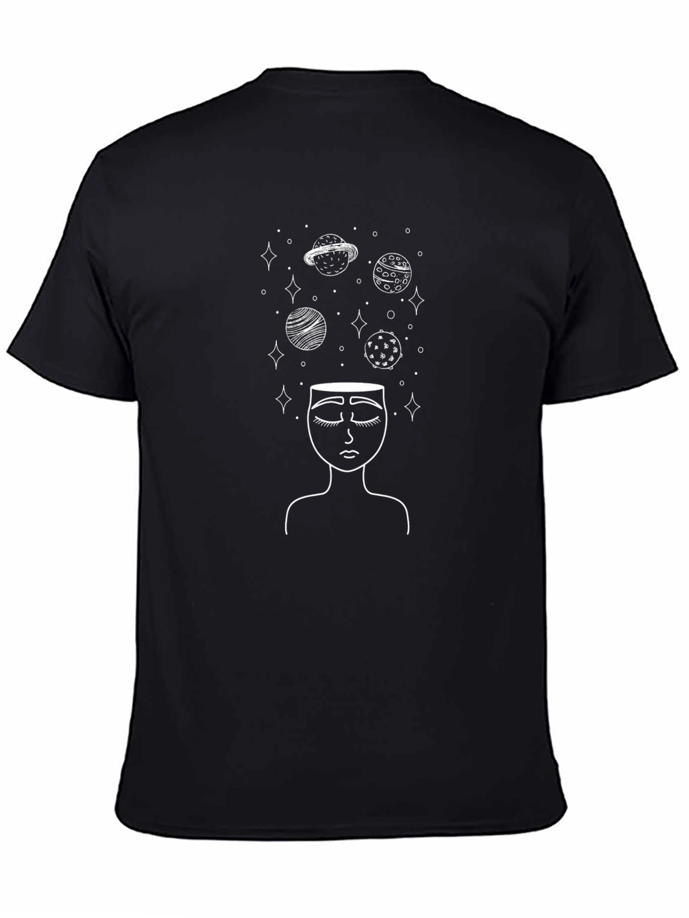 Space Mind T-Shirt - Black Graphic Tee