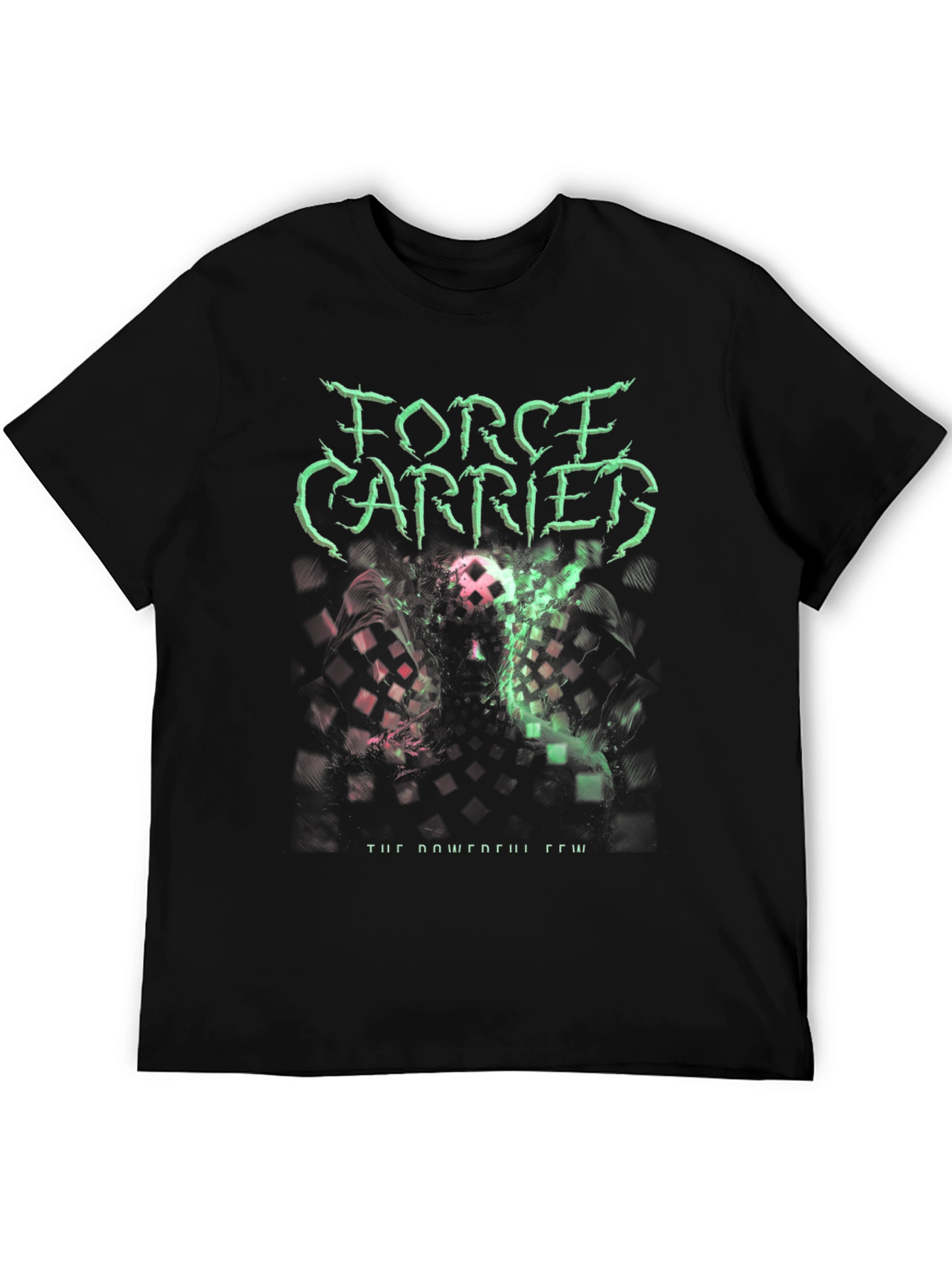 Force Carried Graphic Print Black T-Shirt