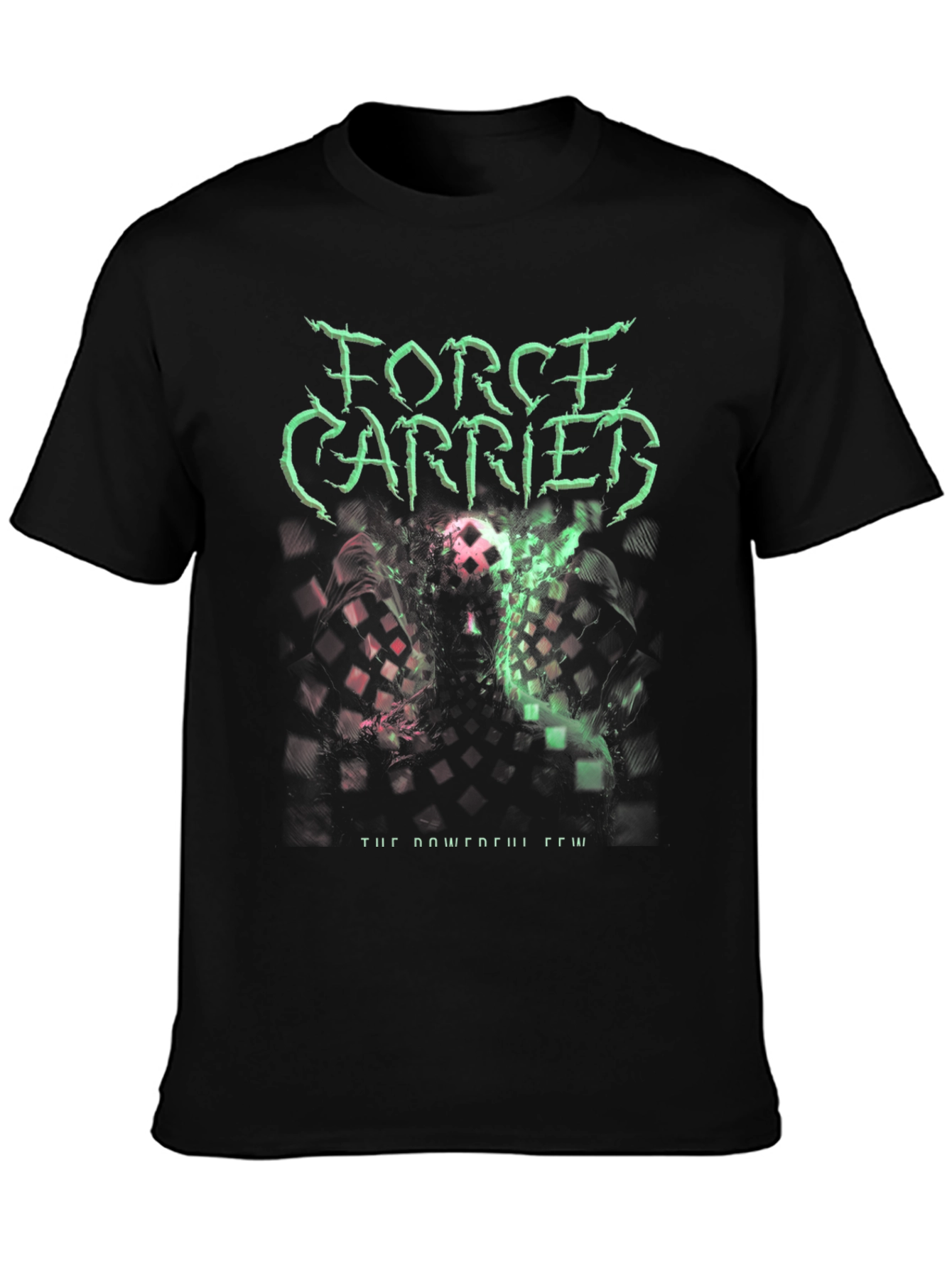 Force Carried Graphic Print Black T-Shirt