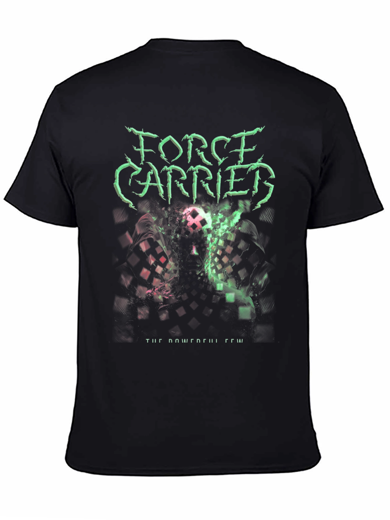 Force Carried Graphic Print Black T-Shirt