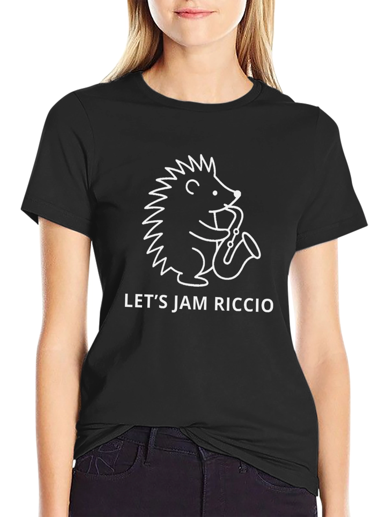 Lets Jam Riccio Hedgehog Sax T-Shirt