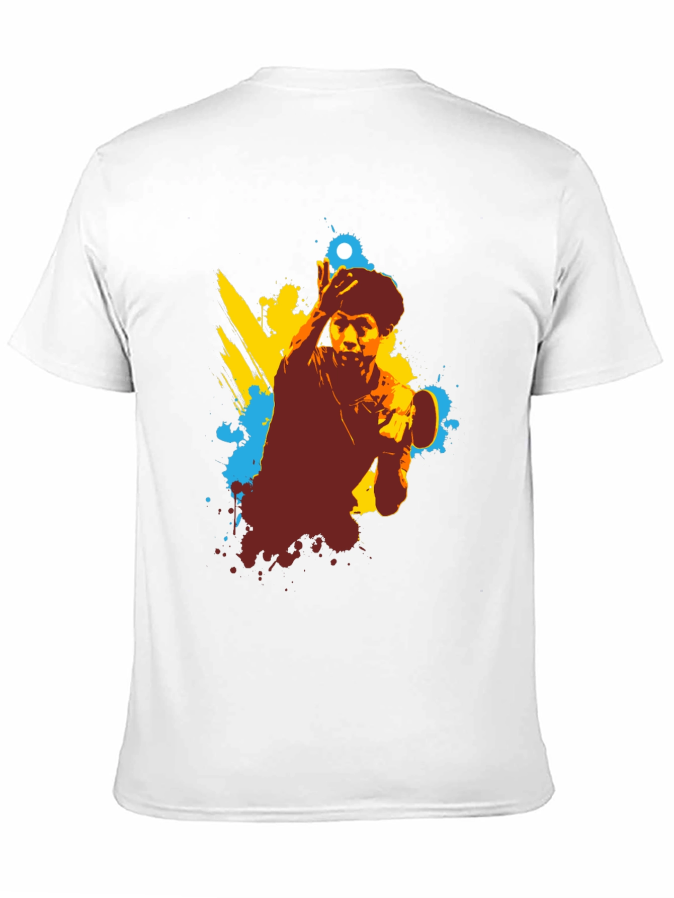 Table Tennis Graphic Tee - Black Cotton Shirt