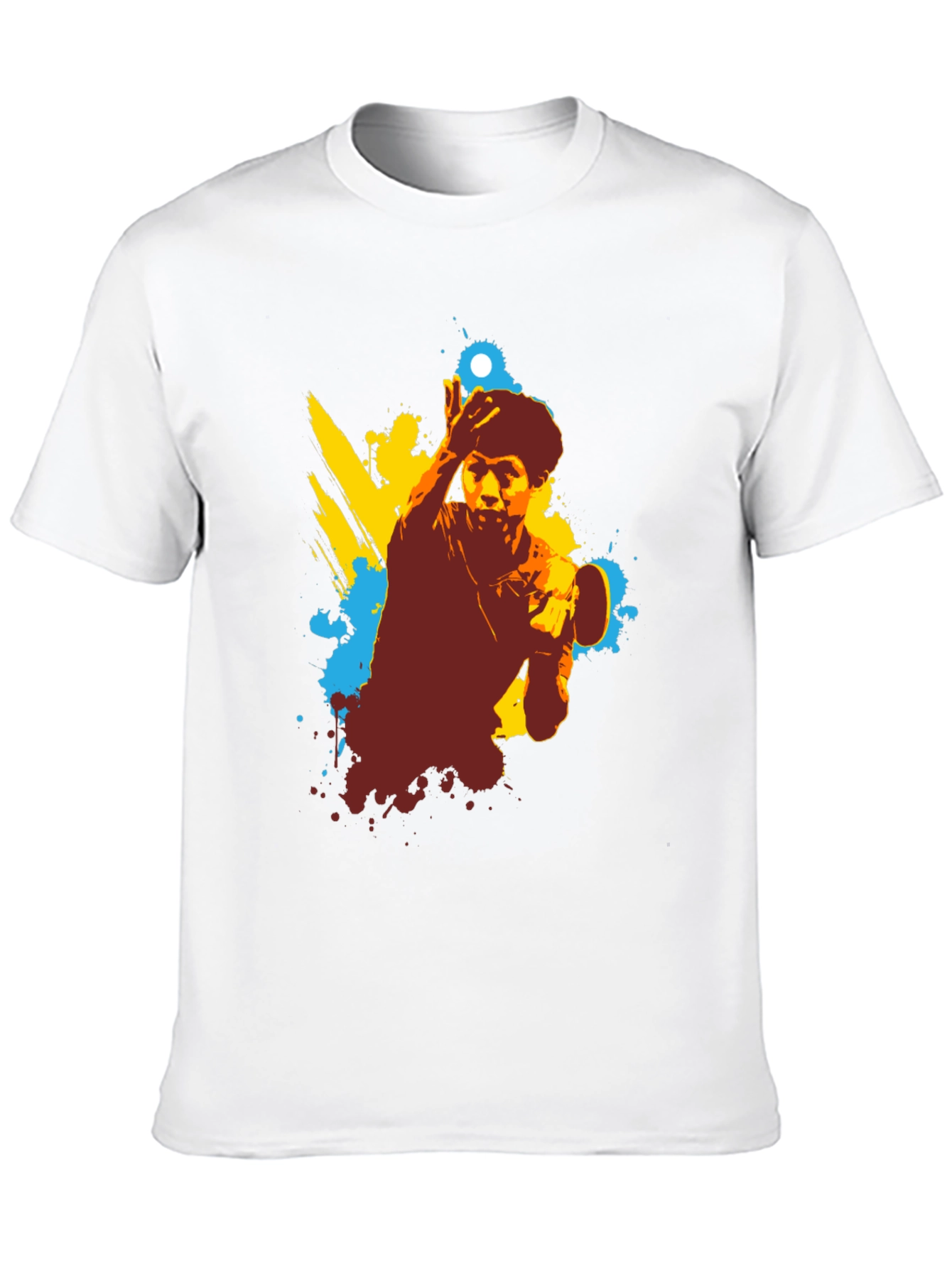 Table Tennis Graphic Tee - Black Cotton Shirt