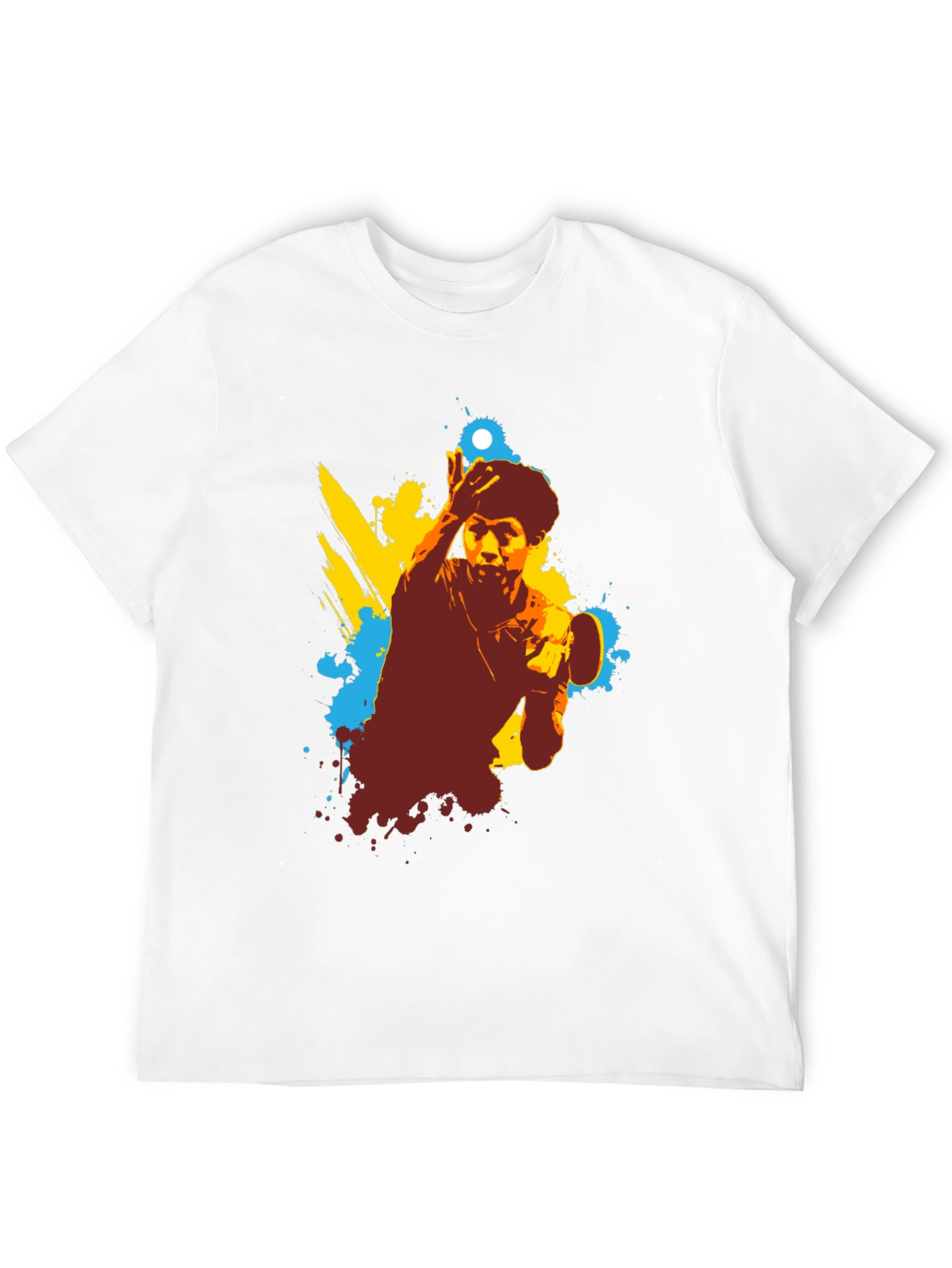 Table Tennis Graphic Tee - Black Cotton Shirt