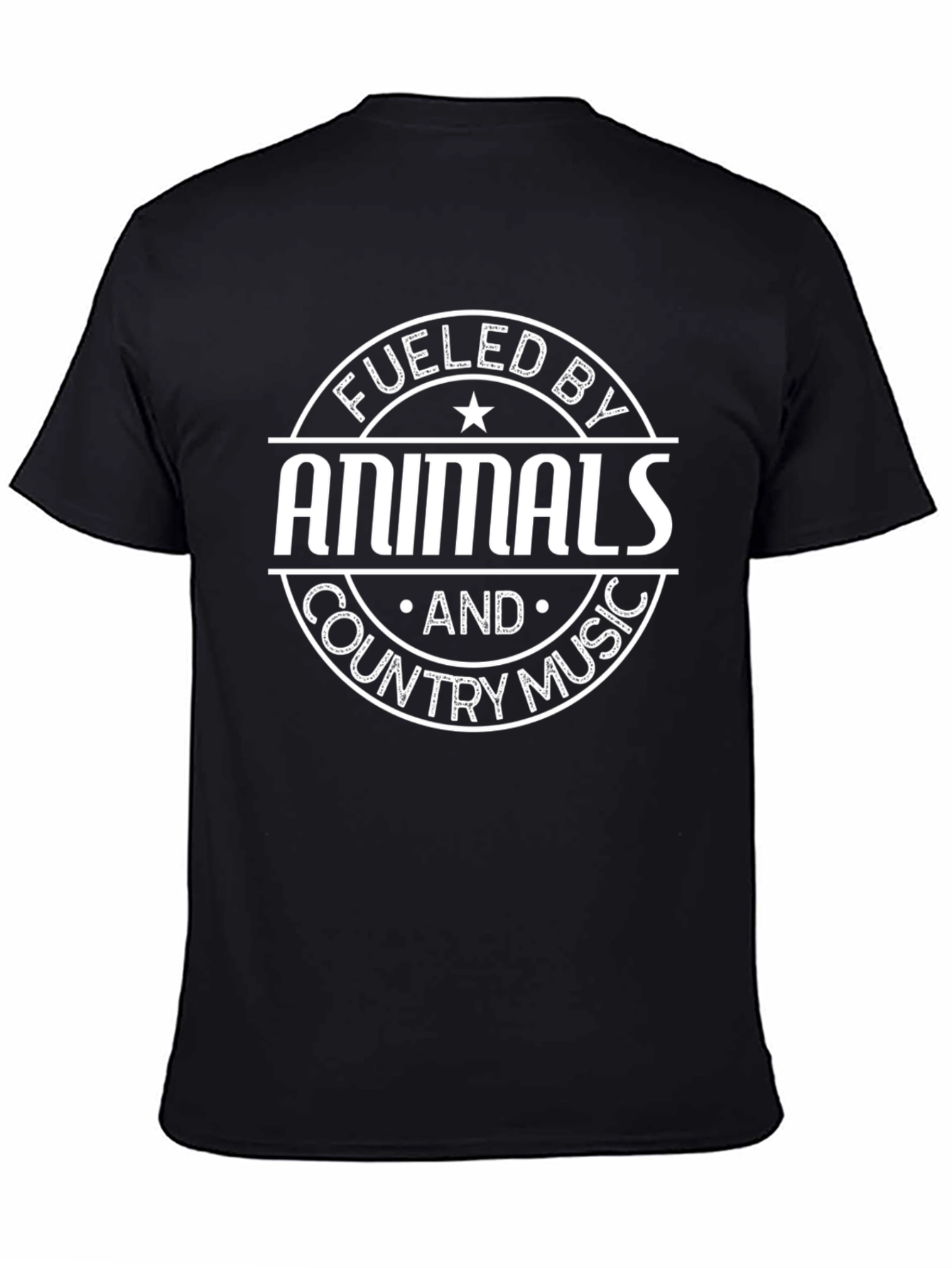 Fueled By Animals and Country Music Black Tee