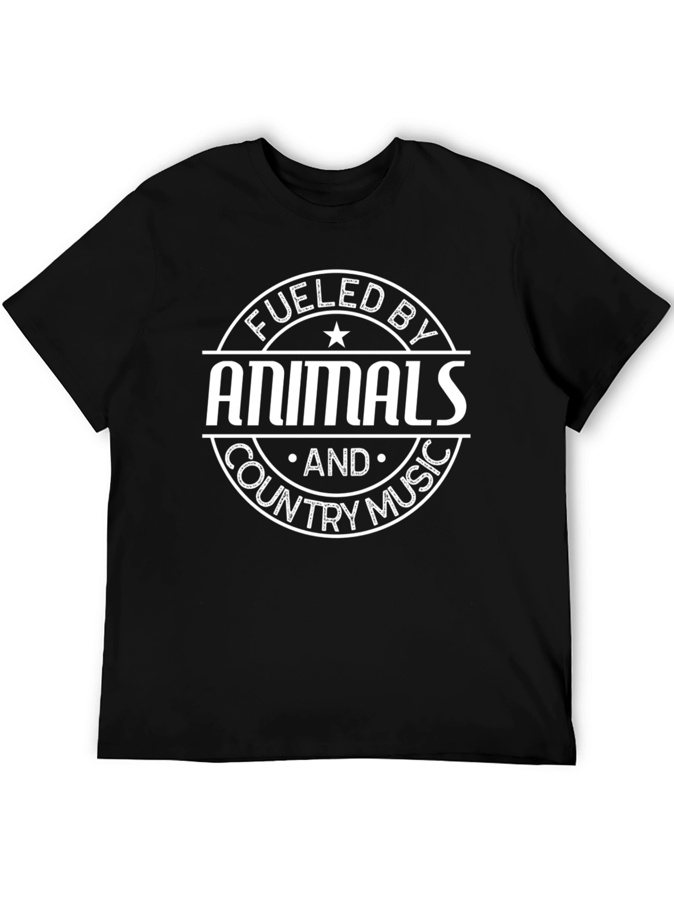 Fueled By Animals and Country Music Black Tee