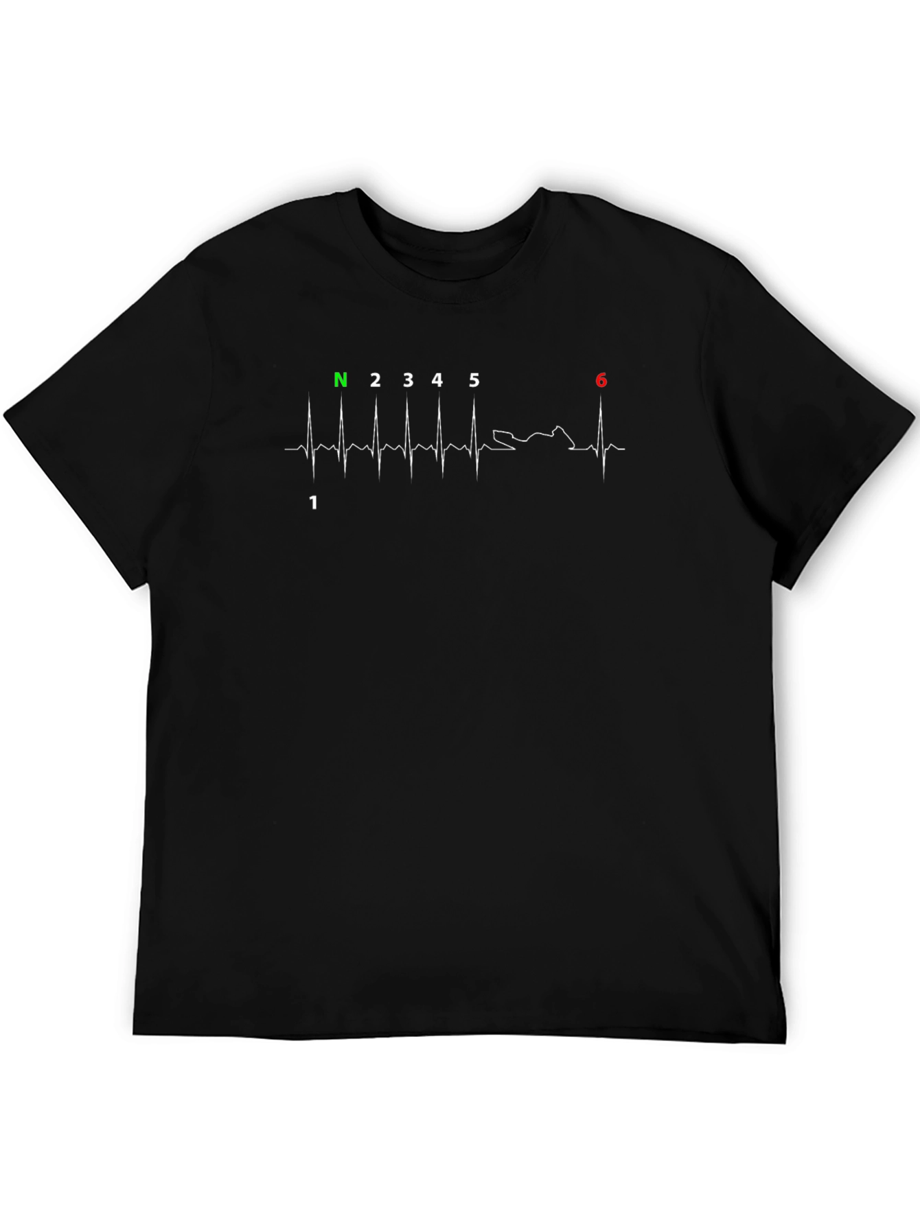 Motorcycle Gear Shift Heartbeat T-Shirt