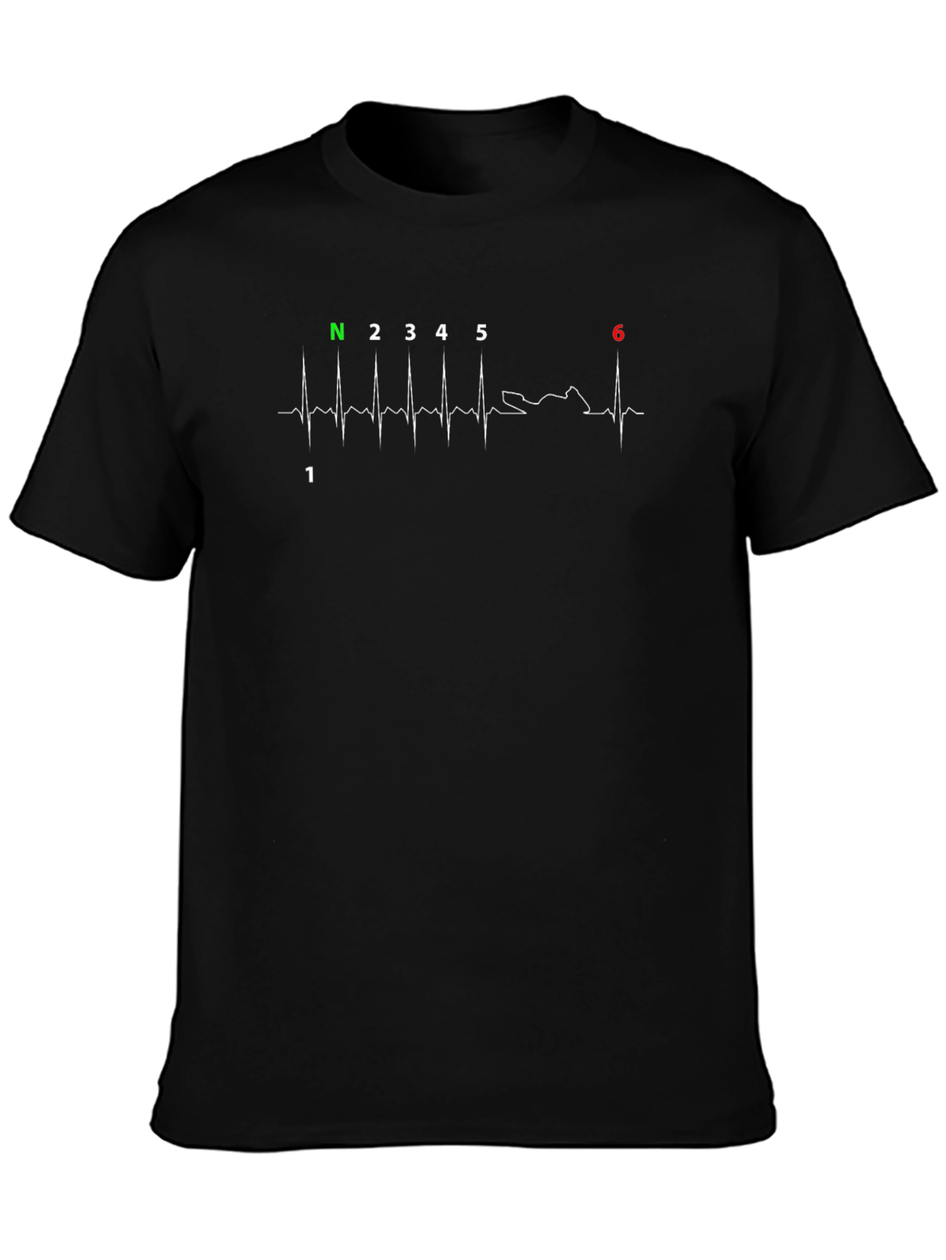 Motorcycle Gear Shift Heartbeat T-Shirt