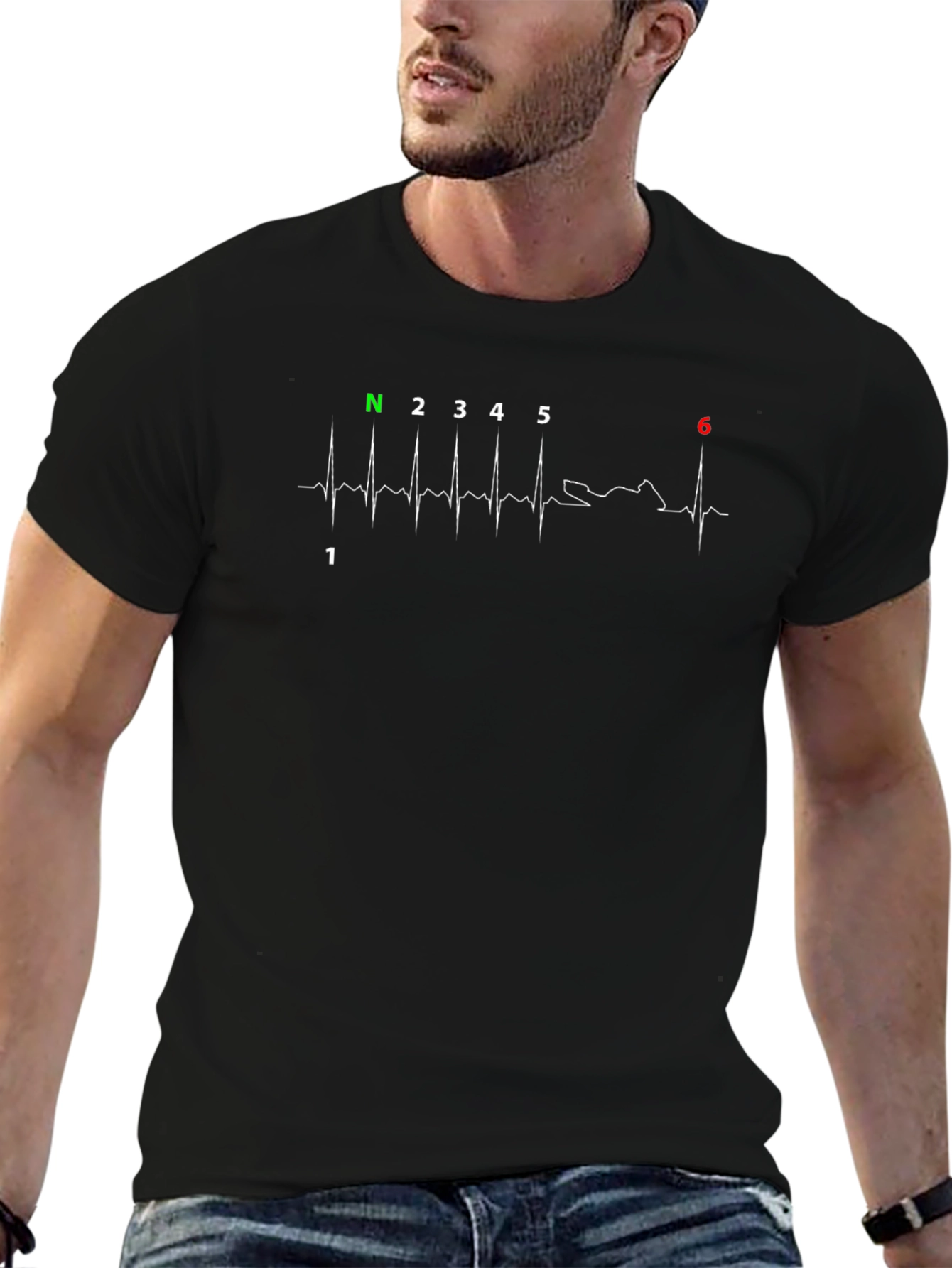 Motorcycle Gear Shift Heartbeat T-Shirt