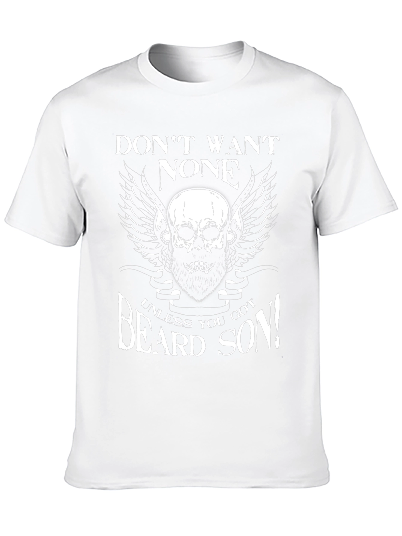 Beard Skull Graphic Tee - Dont Want None