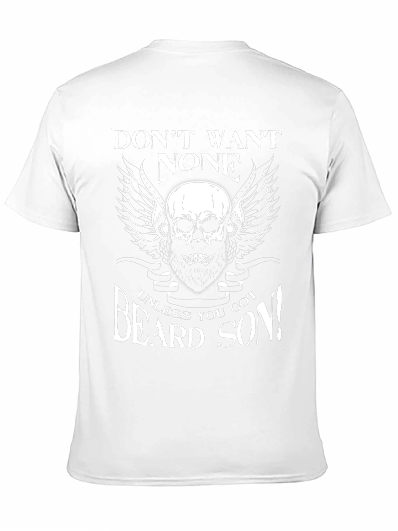 Beard Skull Graphic Tee - Dont Want None