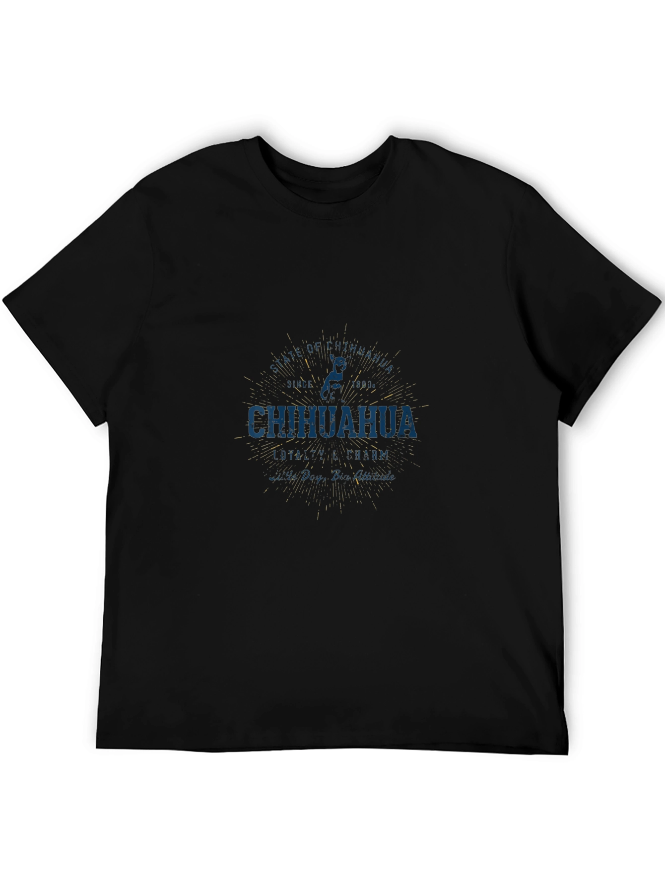 Chihuahua Graphic Tee - Soft Cotton Black T-Shirt