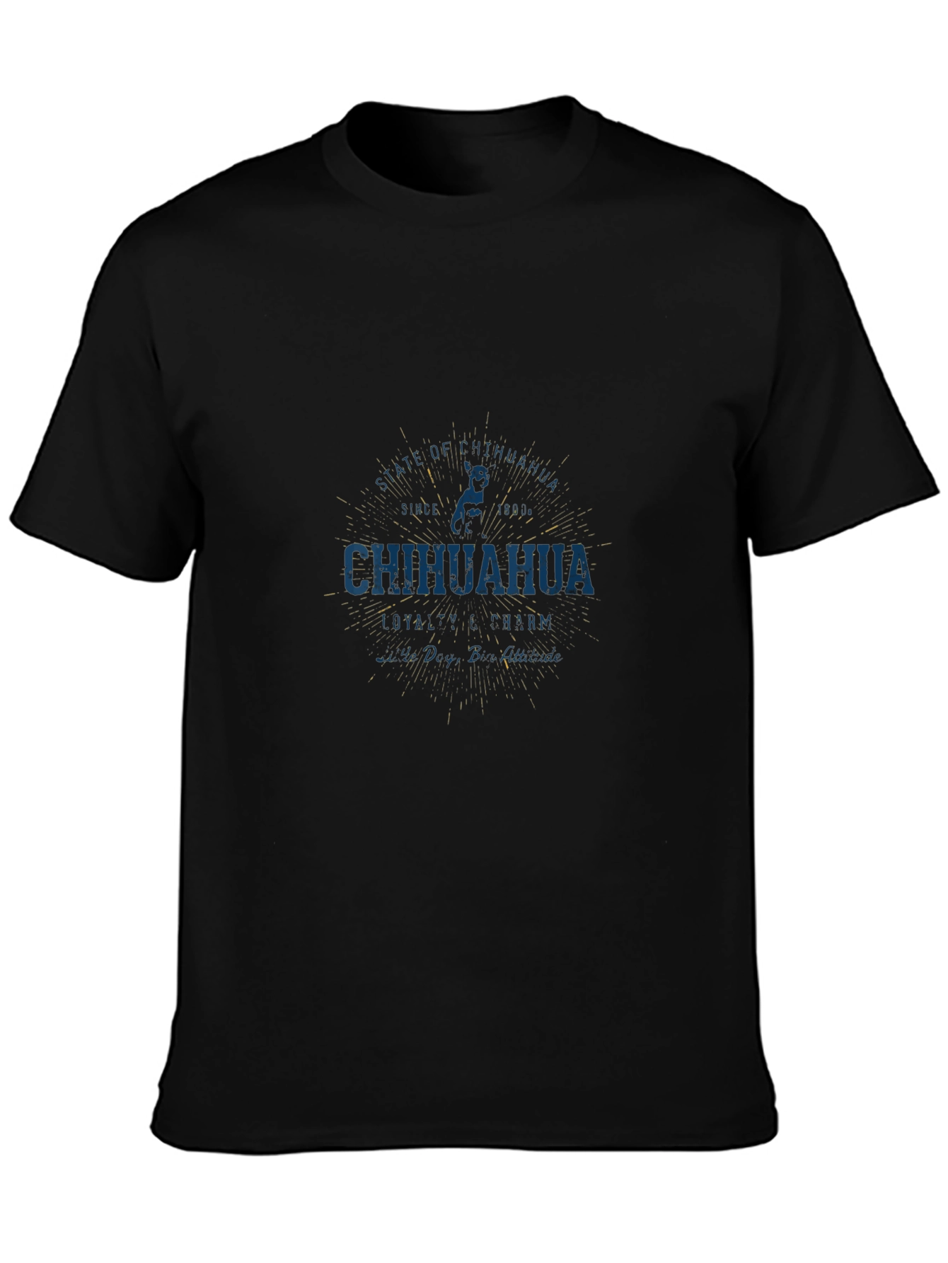 Chihuahua Graphic Tee - Soft Cotton Black T-Shirt