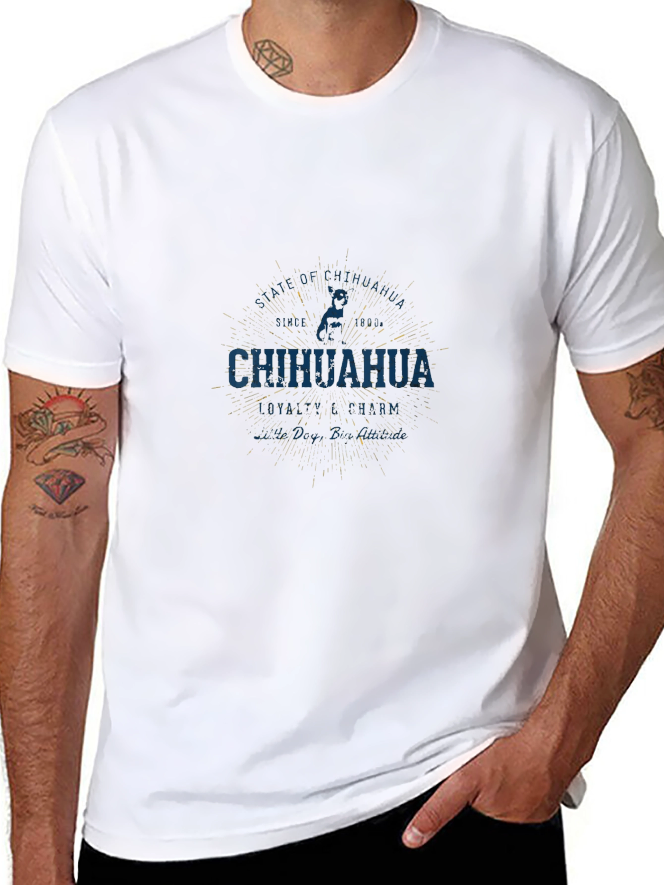 Chihuahua Graphic Tee - Soft Cotton Black T-Shirt