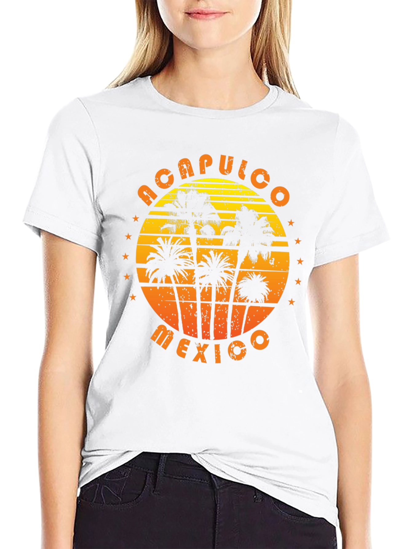 Acapulco Mexico Palm Tree Graphic T-Shirt