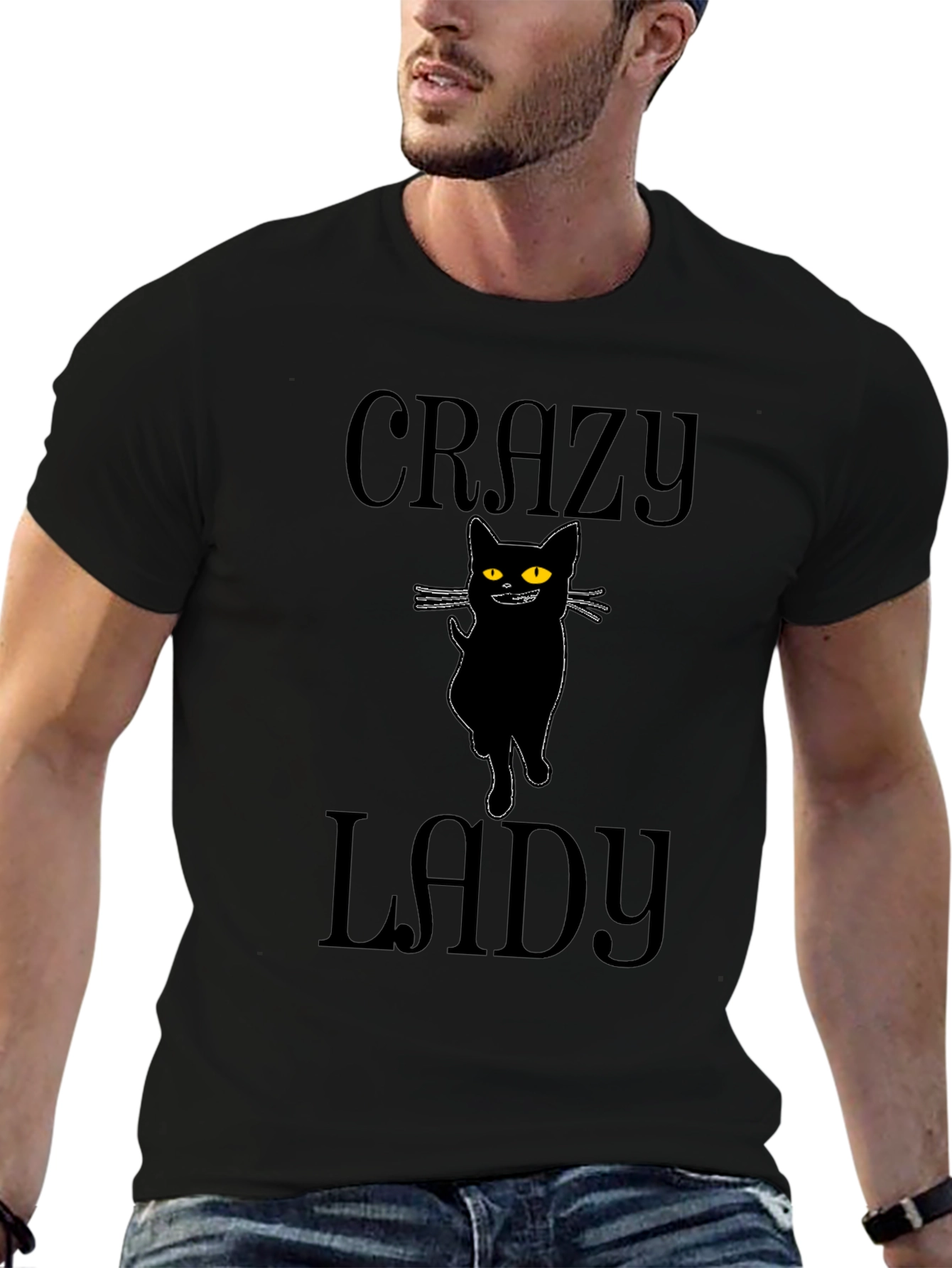 Crazy Cat Lady T-Shirt - Unisex Black Tee