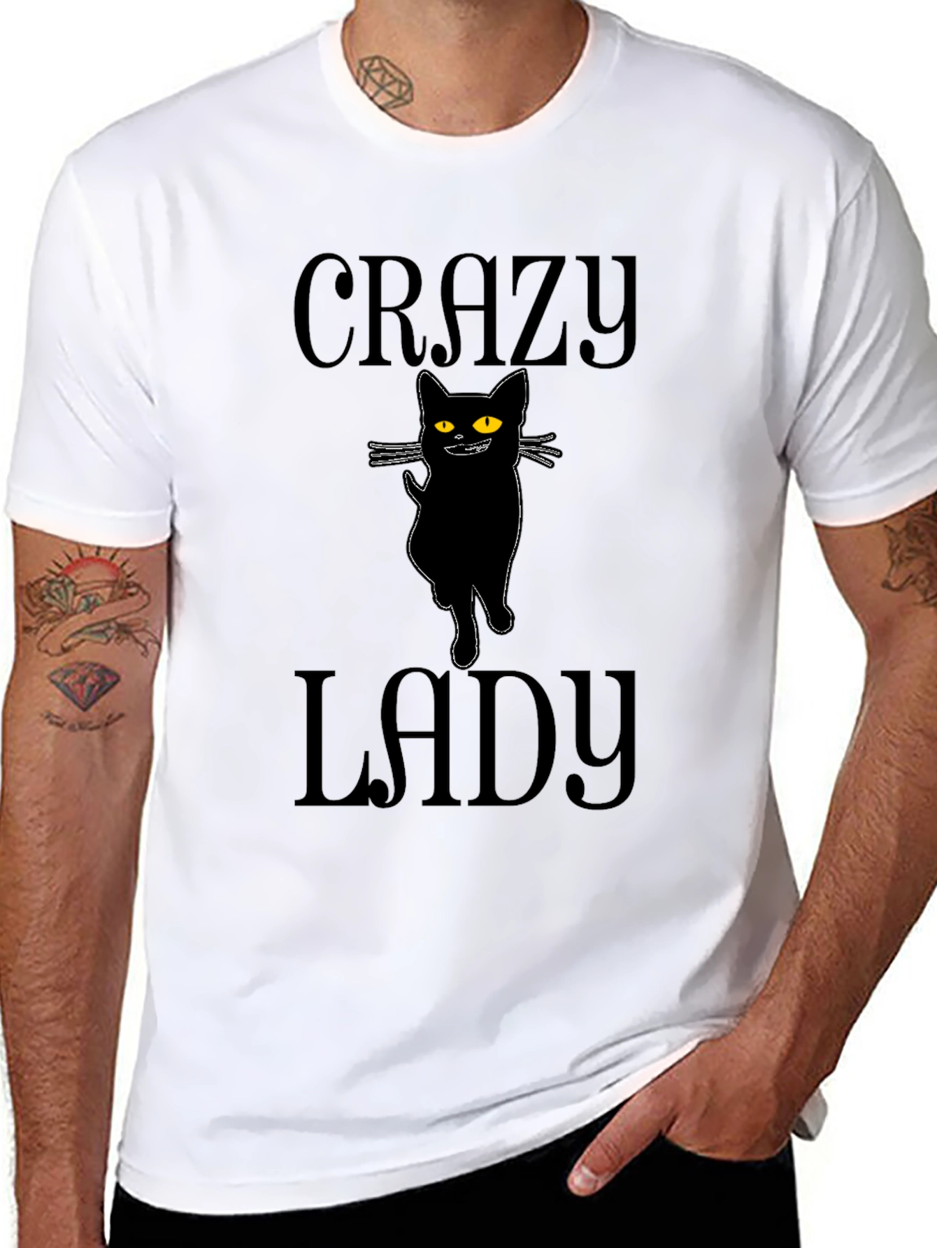 Crazy Cat Lady T-Shirt - Unisex Black Tee