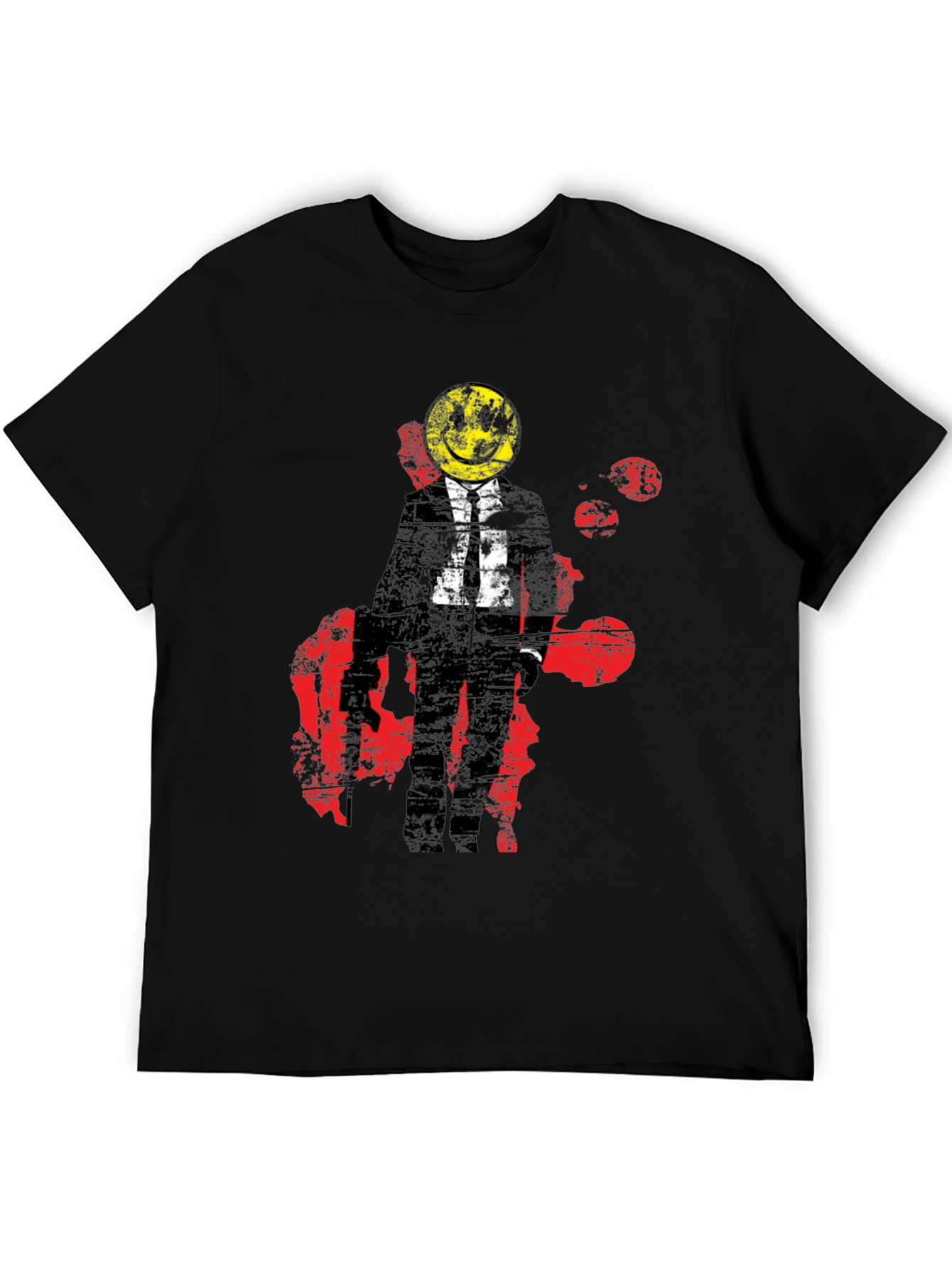 Smiley Face Suit T-Shirt - Red Splatter