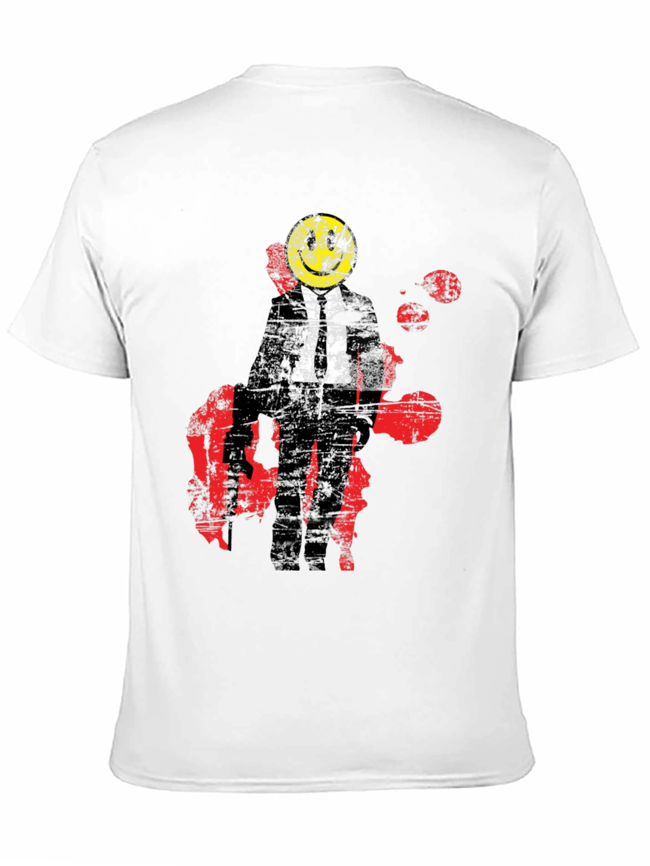 Smiley Face Suit T-Shirt - Red Splatter