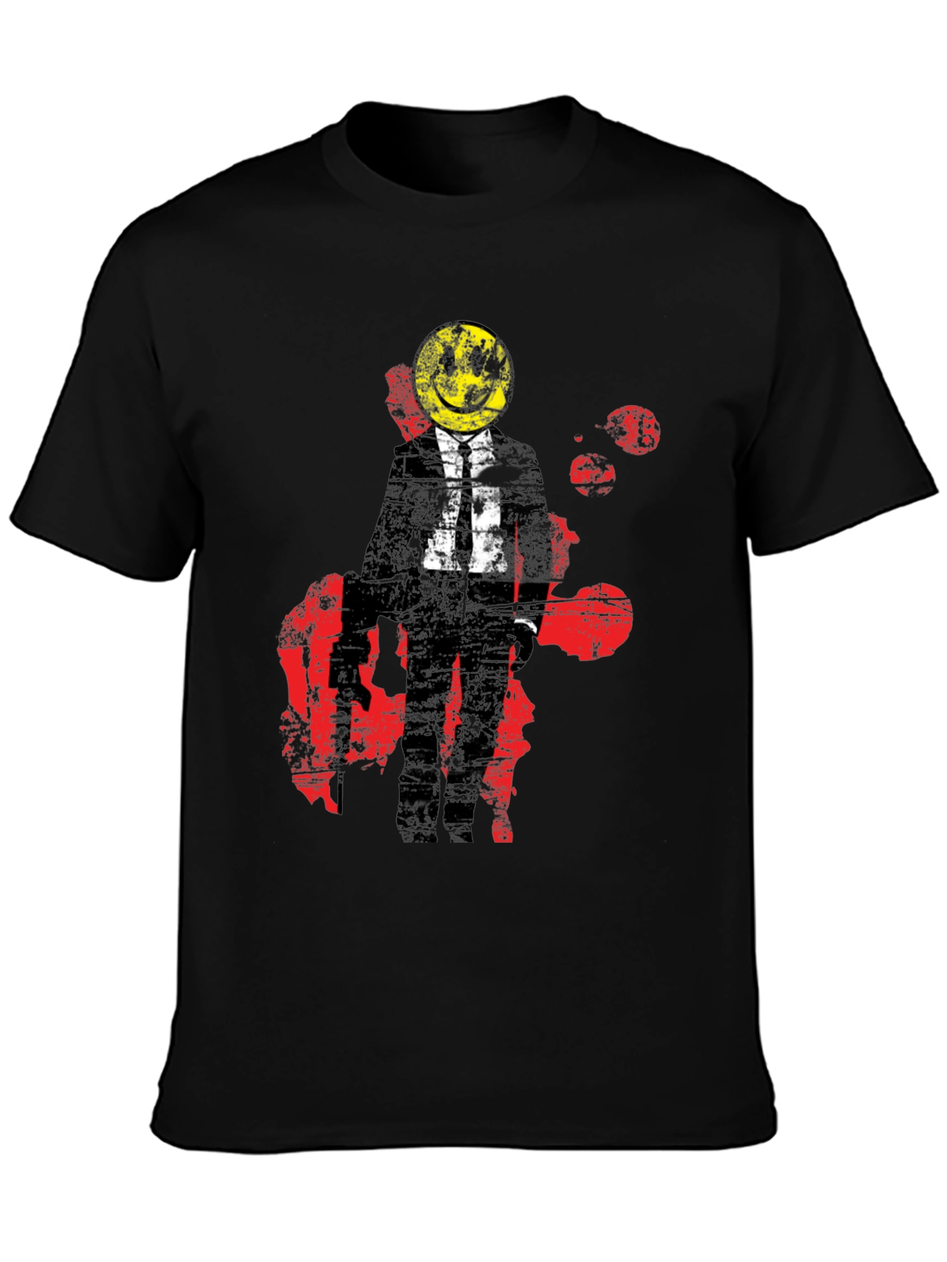 Smiley Face Suit T-Shirt - Red Splatter