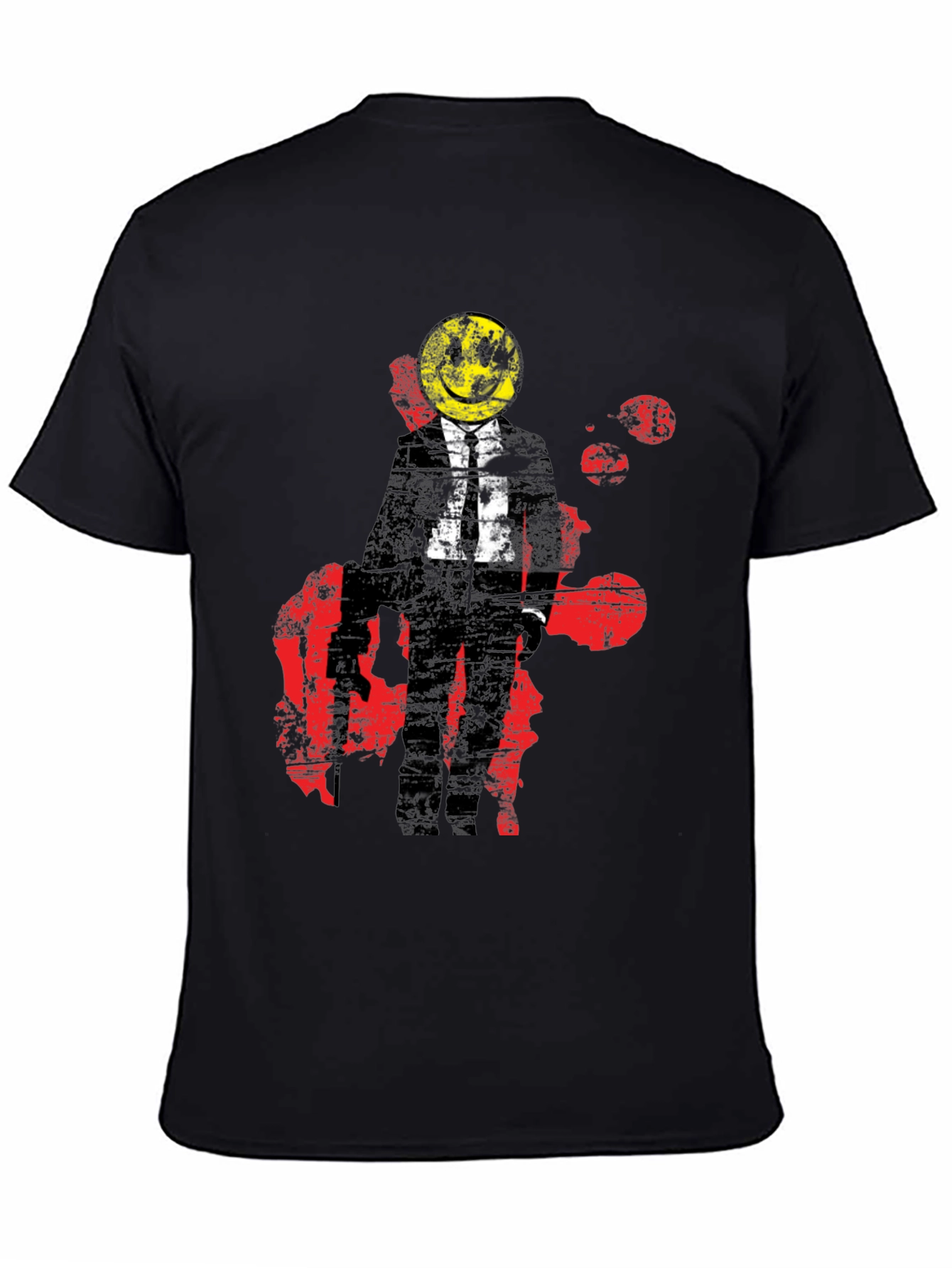 Smiley Face Suit T-Shirt - Red Splatter