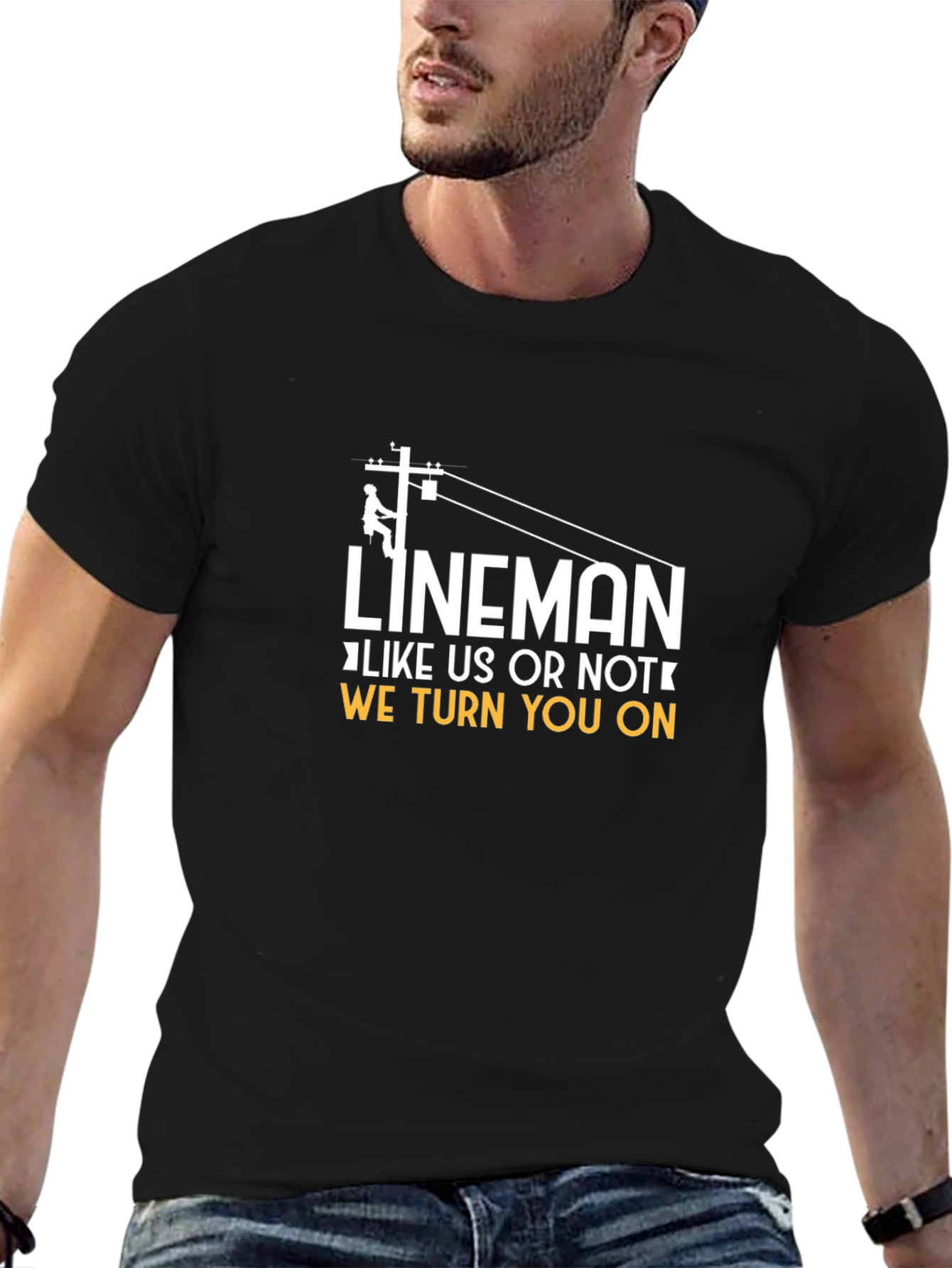 Lineman Graphic T-Shirt: We Turn You On
