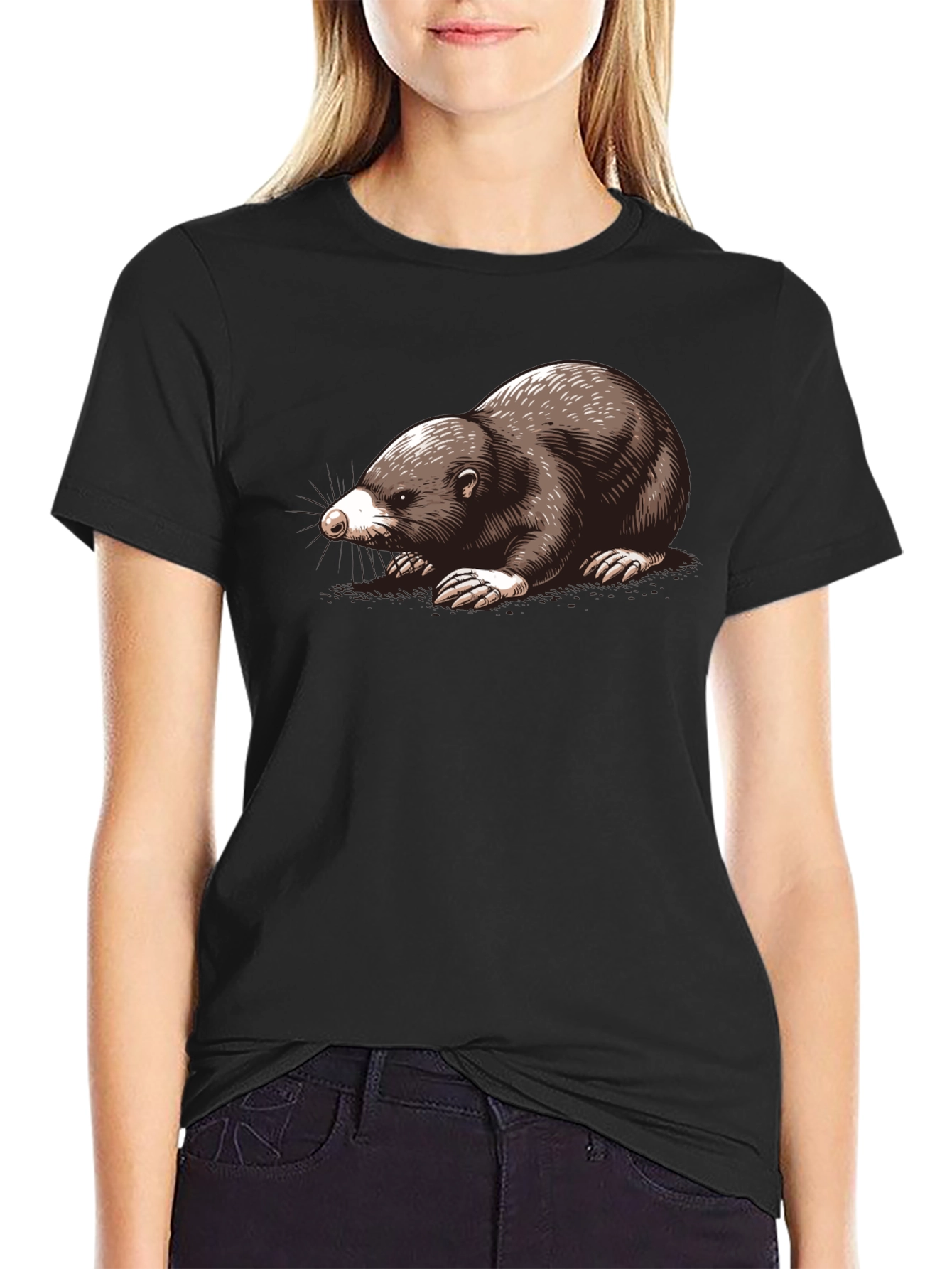Mole Graphic Tee - Black Unisex T-Shirt