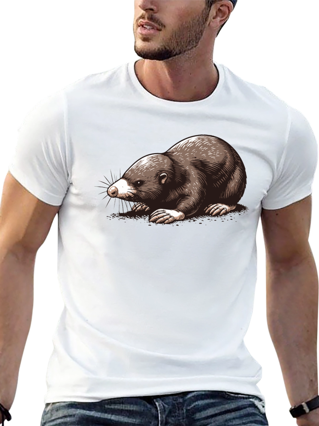Mole Graphic Tee - Black Unisex T-Shirt