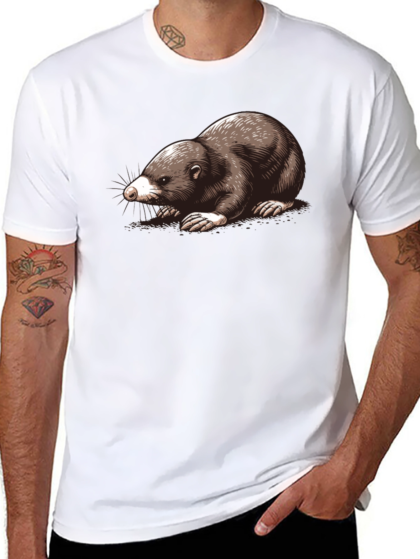 Mole Graphic Tee - Black Unisex T-Shirt