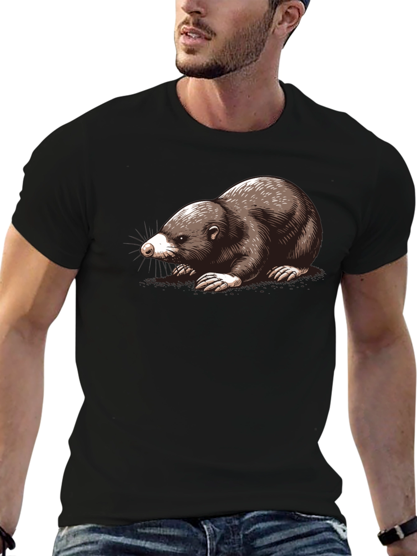 Mole Graphic Tee - Black Unisex T-Shirt