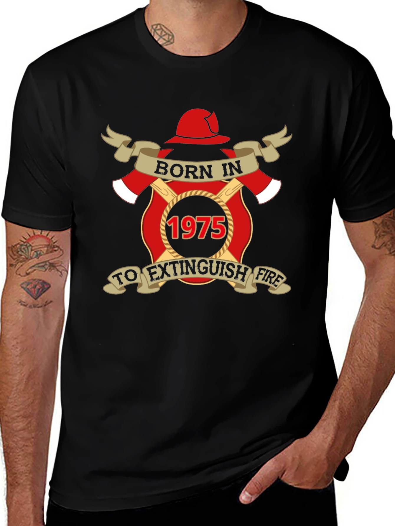Born In 1975 Firefighter T-Shirt